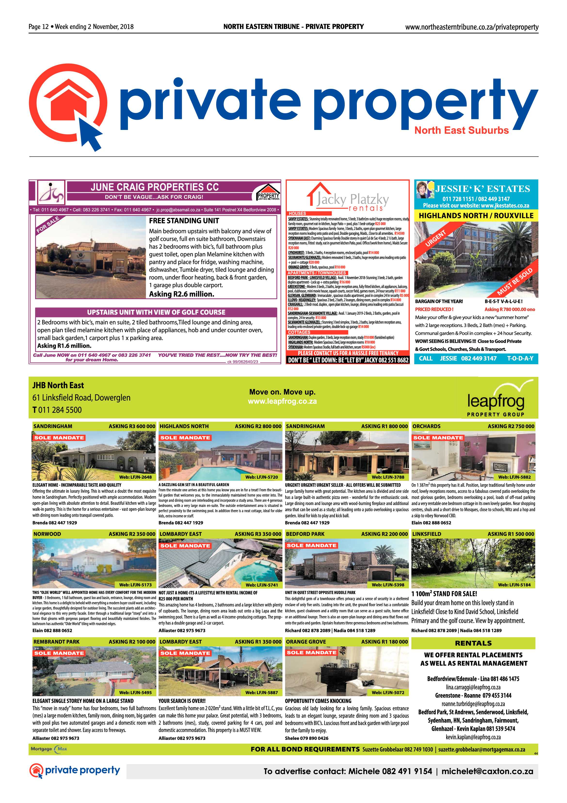 North Eastern Tribune 2 November, 2018 page 12