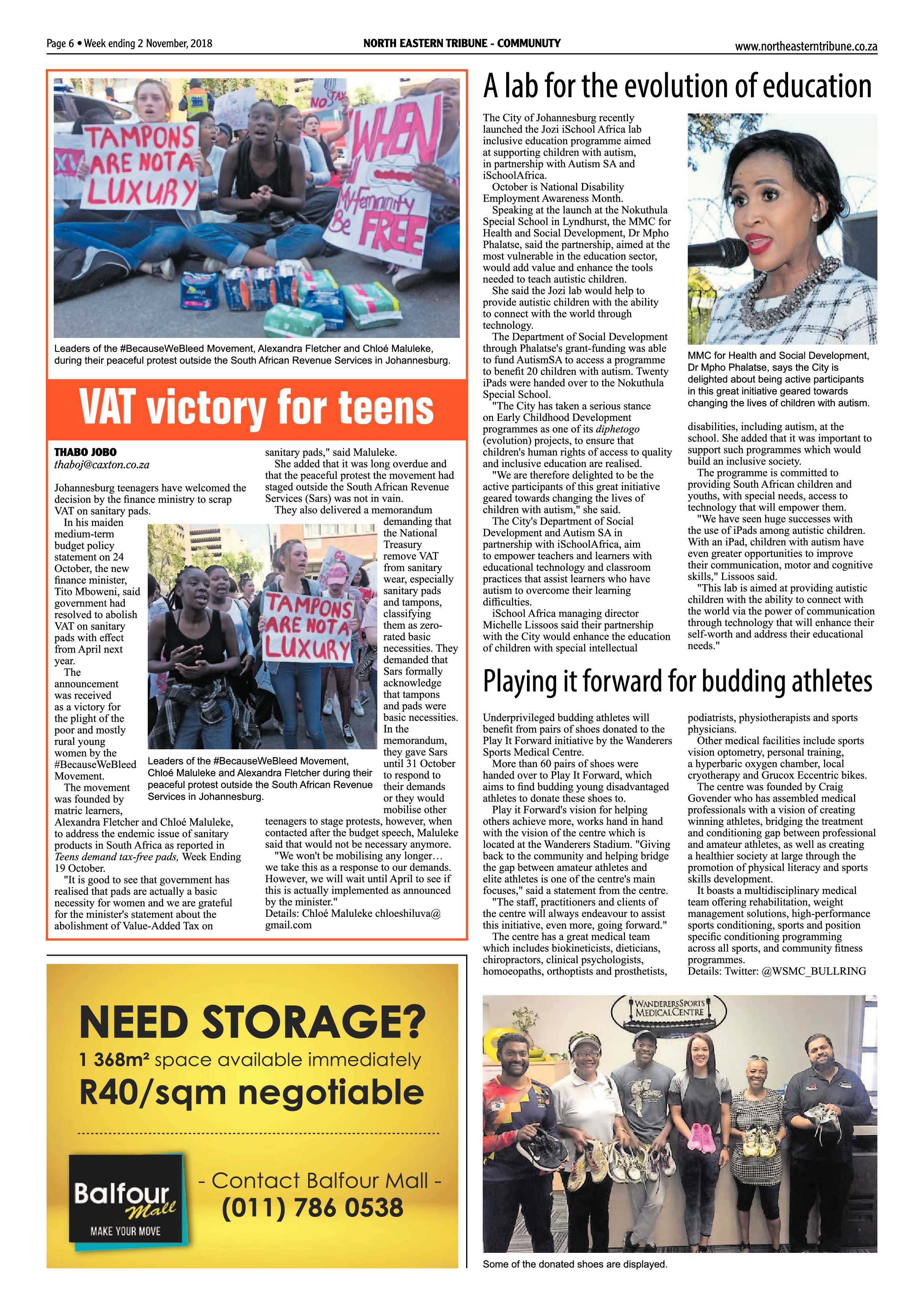 North Eastern Tribune 2 November, 2018 page 6