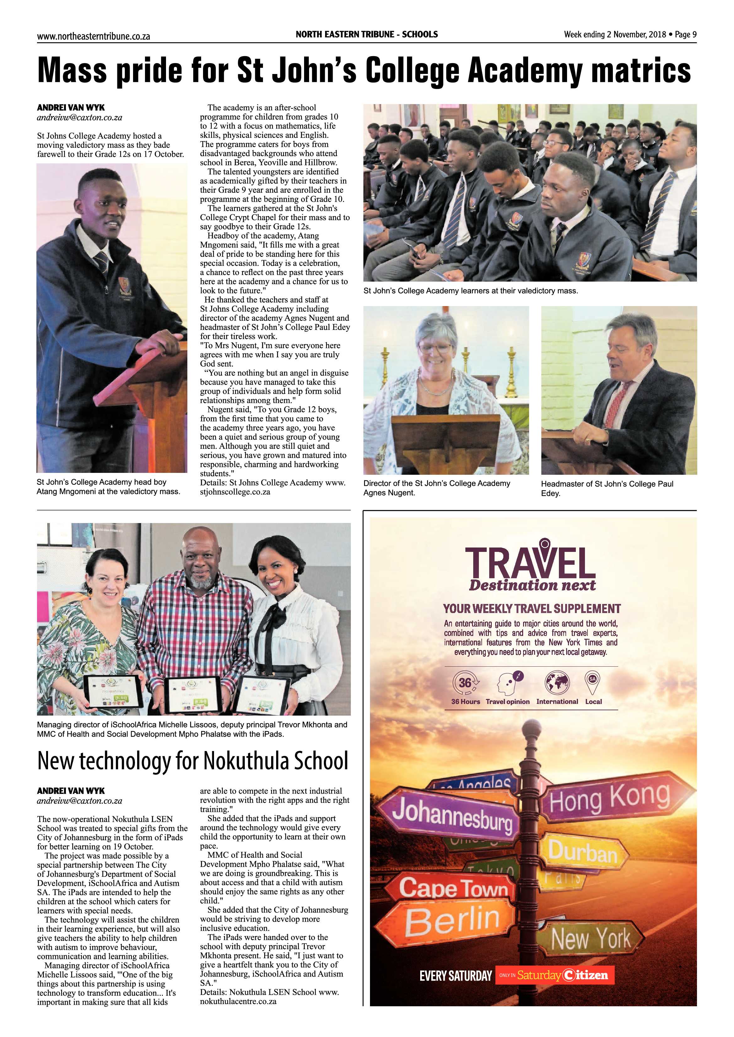 North Eastern Tribune 2 November, 2018 page 9