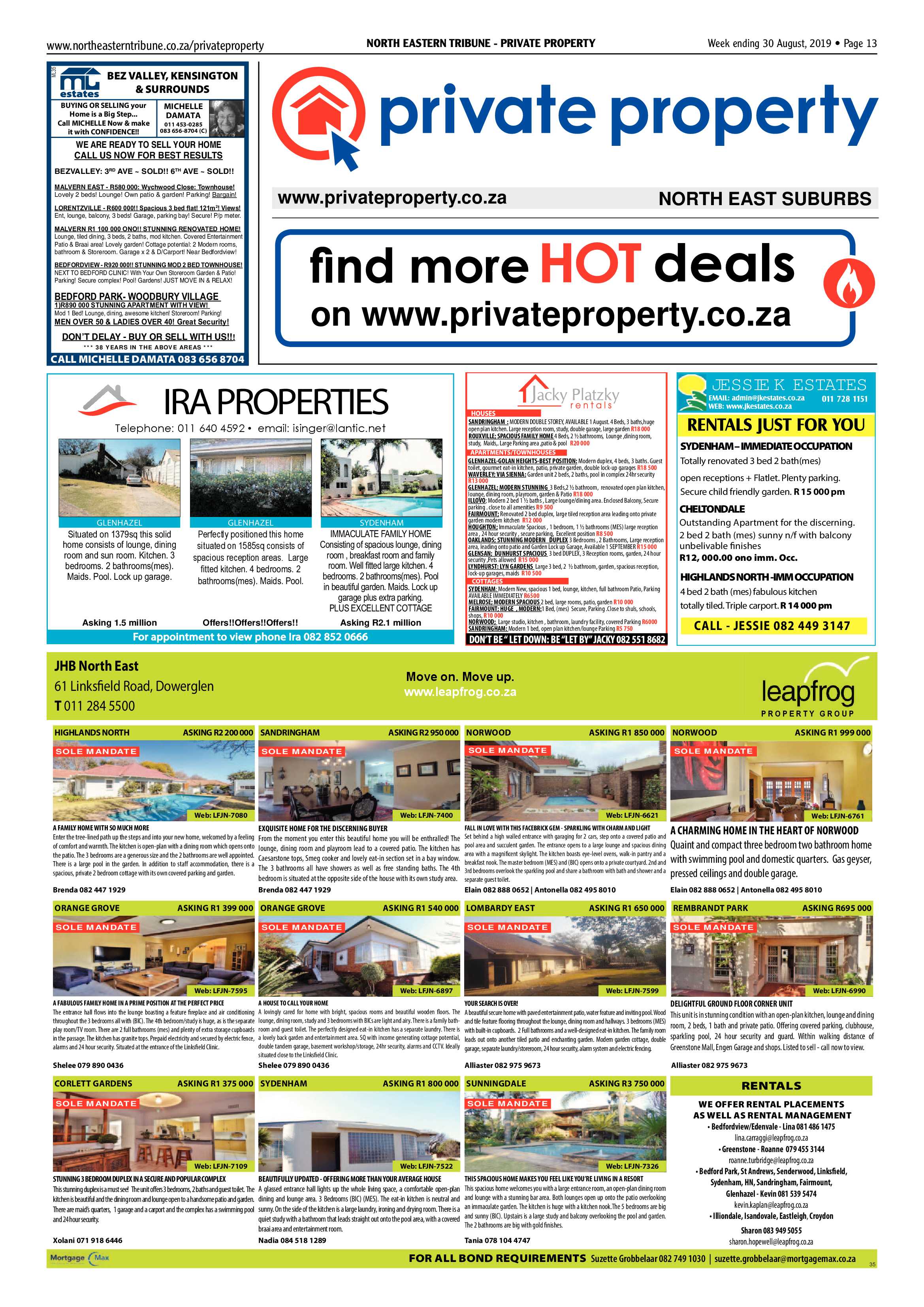 North Eastern Tribune 30 August, 2019 page 13