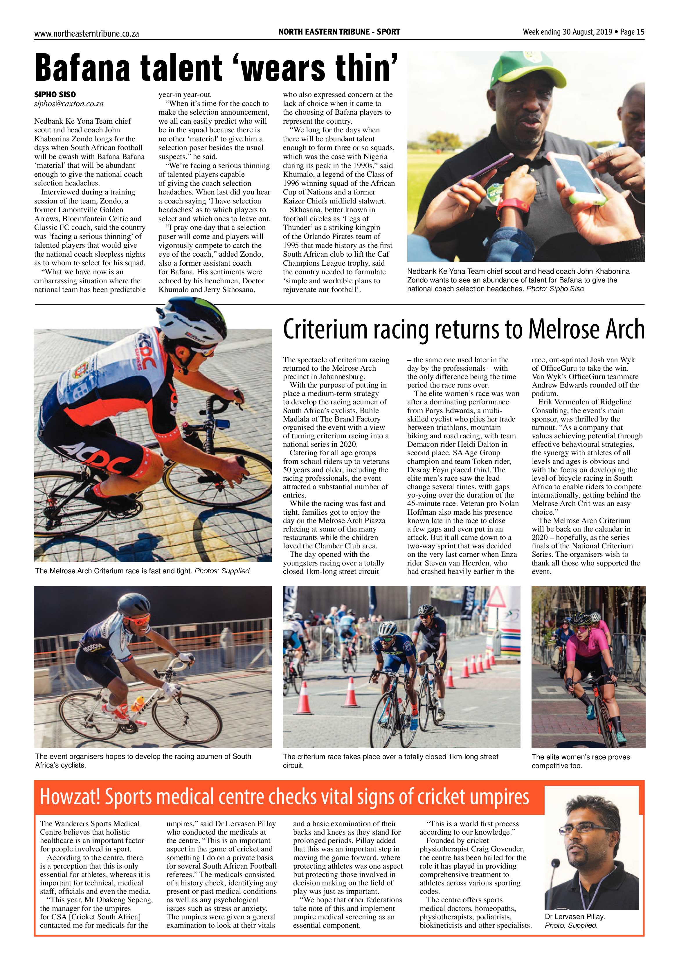 North Eastern Tribune 30 August, 2019 page 15
