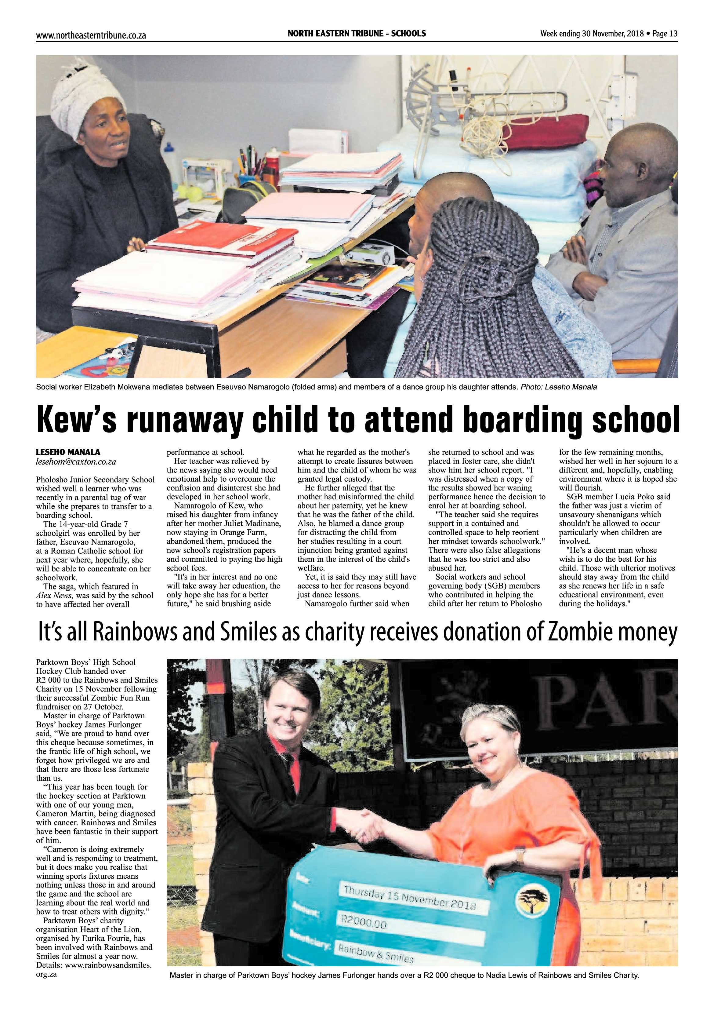North Eastern Tribune 30 November, 2018 page 13