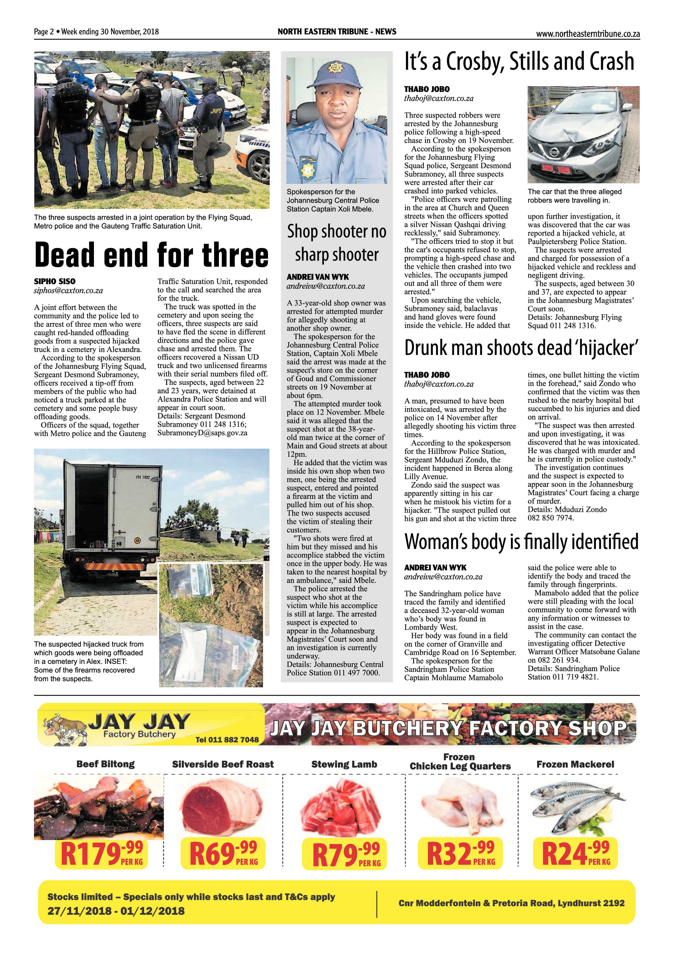 North Eastern Tribune 30 November, 2018 page 2