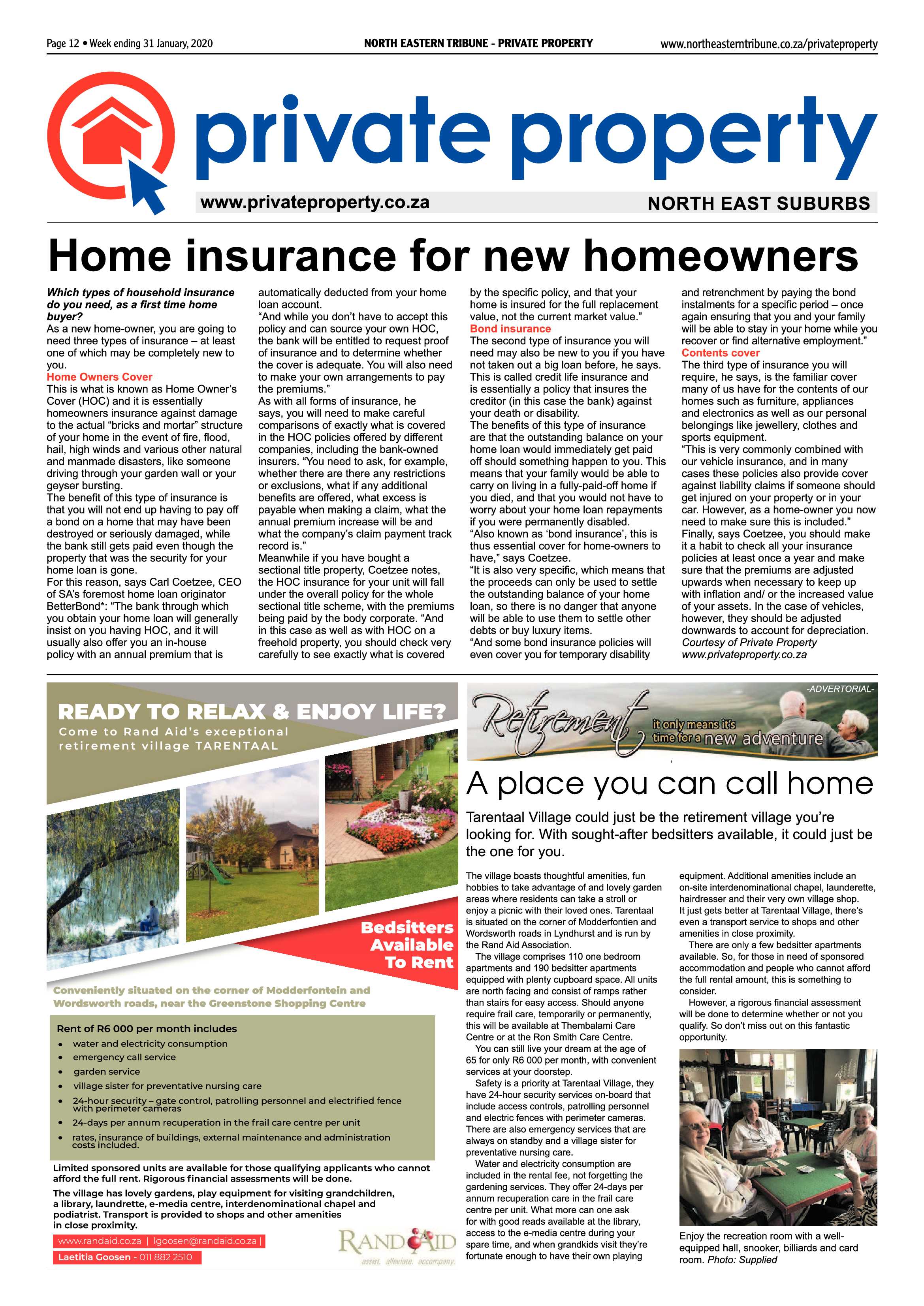 North Eastern Tribune 31 January 2020 page 12