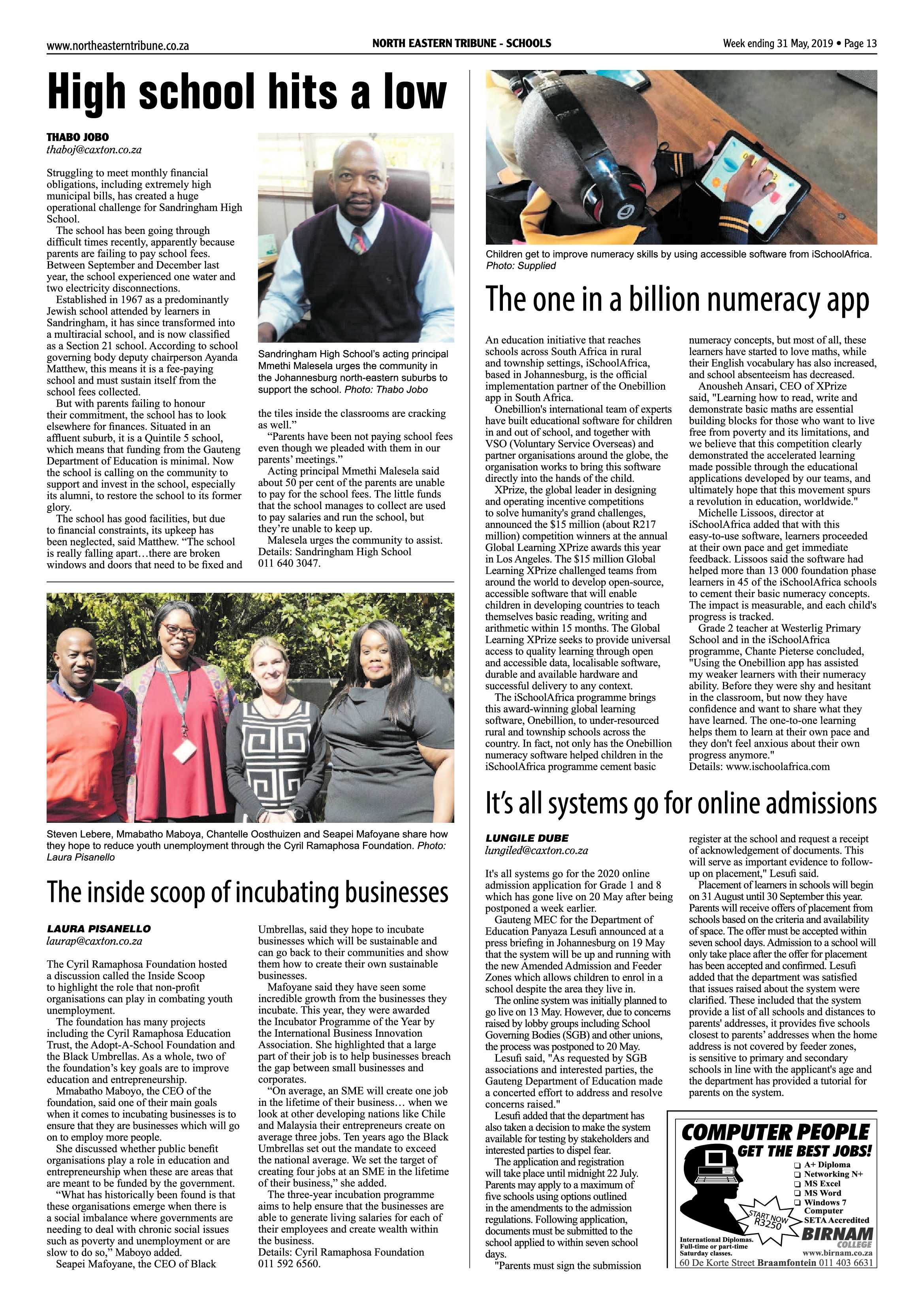 North Eastern Tribune 31 May, 2019 page 13