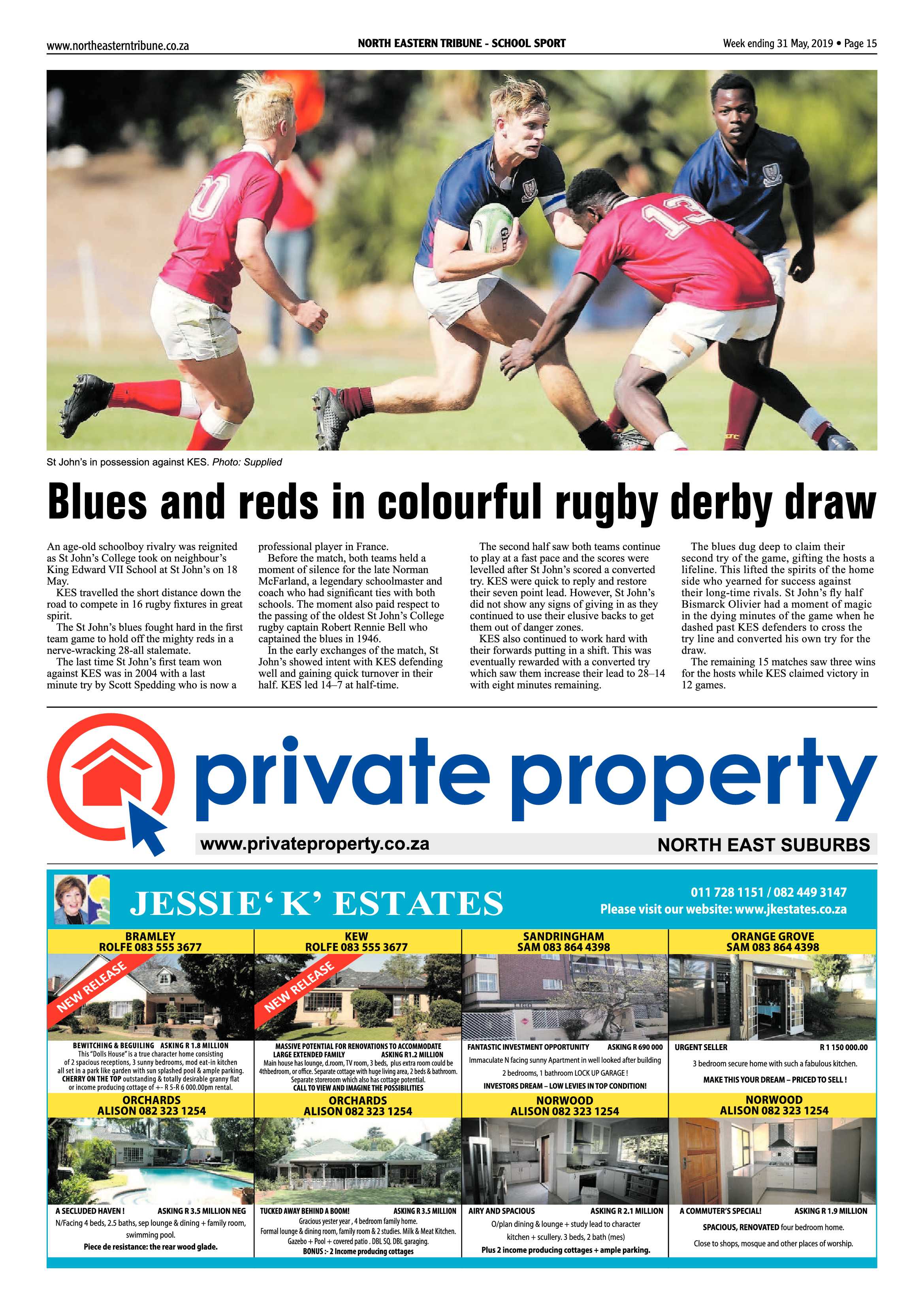 North Eastern Tribune 31 May, 2019 page 15