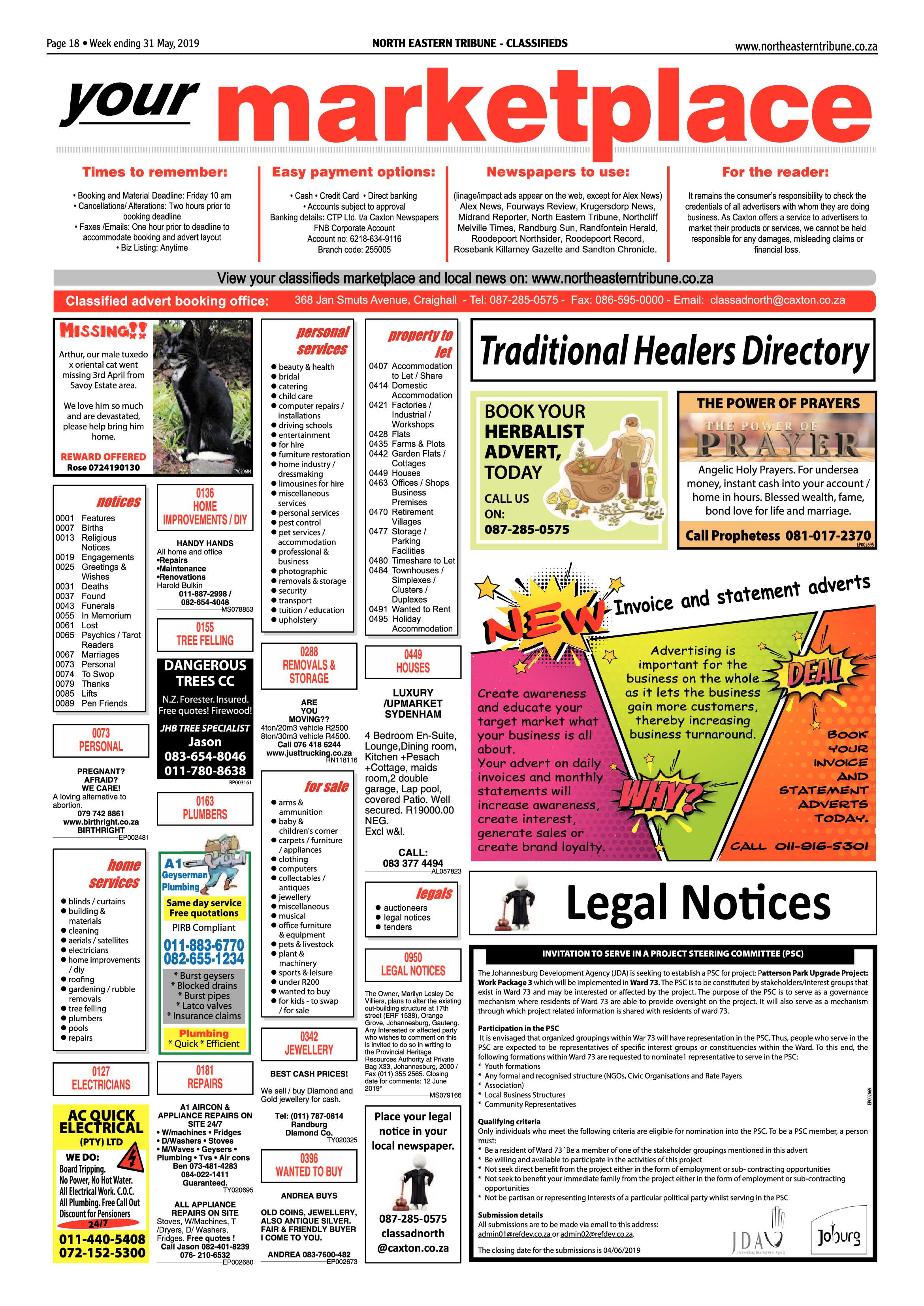 North Eastern Tribune 31 May, 2019 page 18