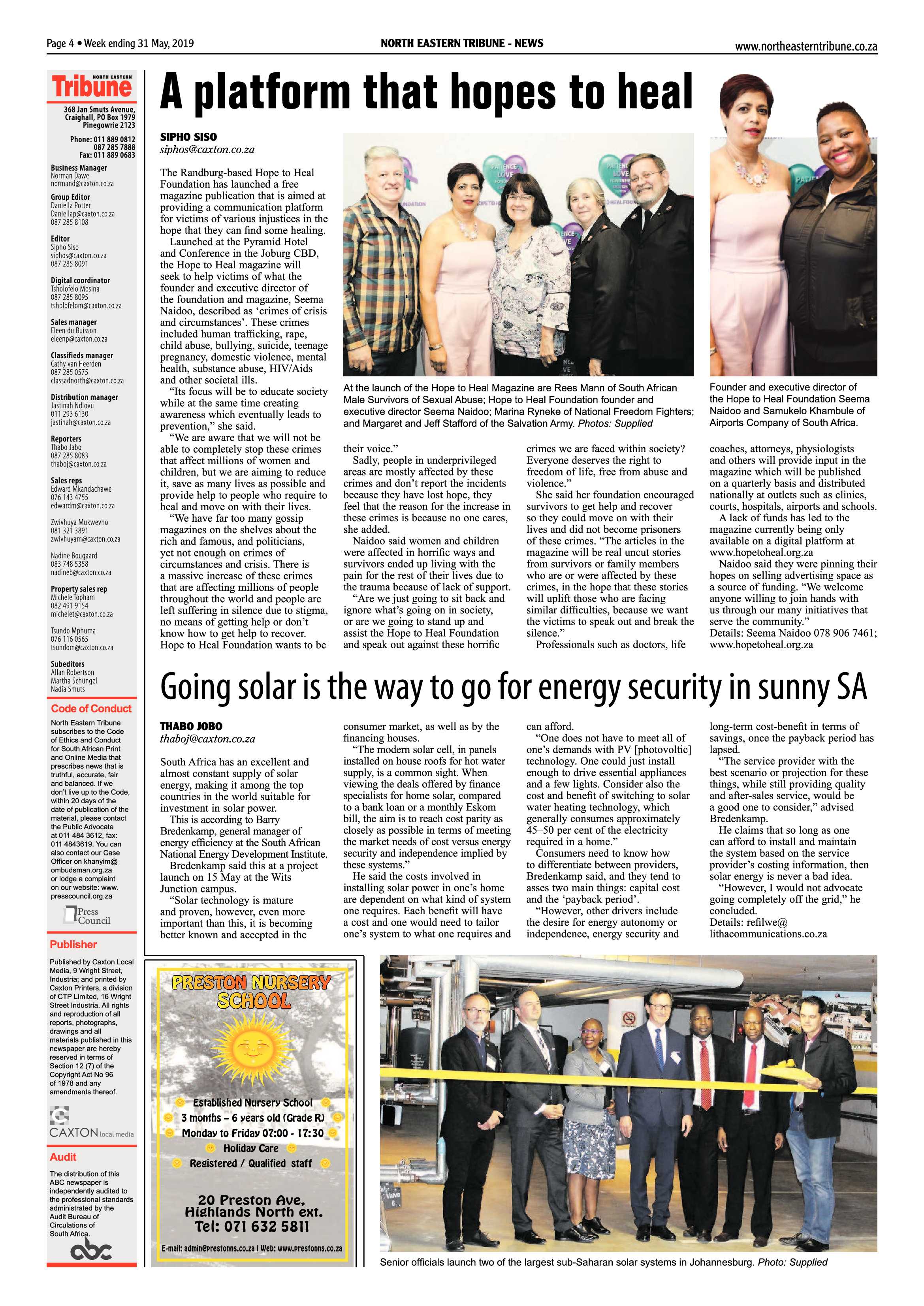 North Eastern Tribune 31 May, 2019 page 4