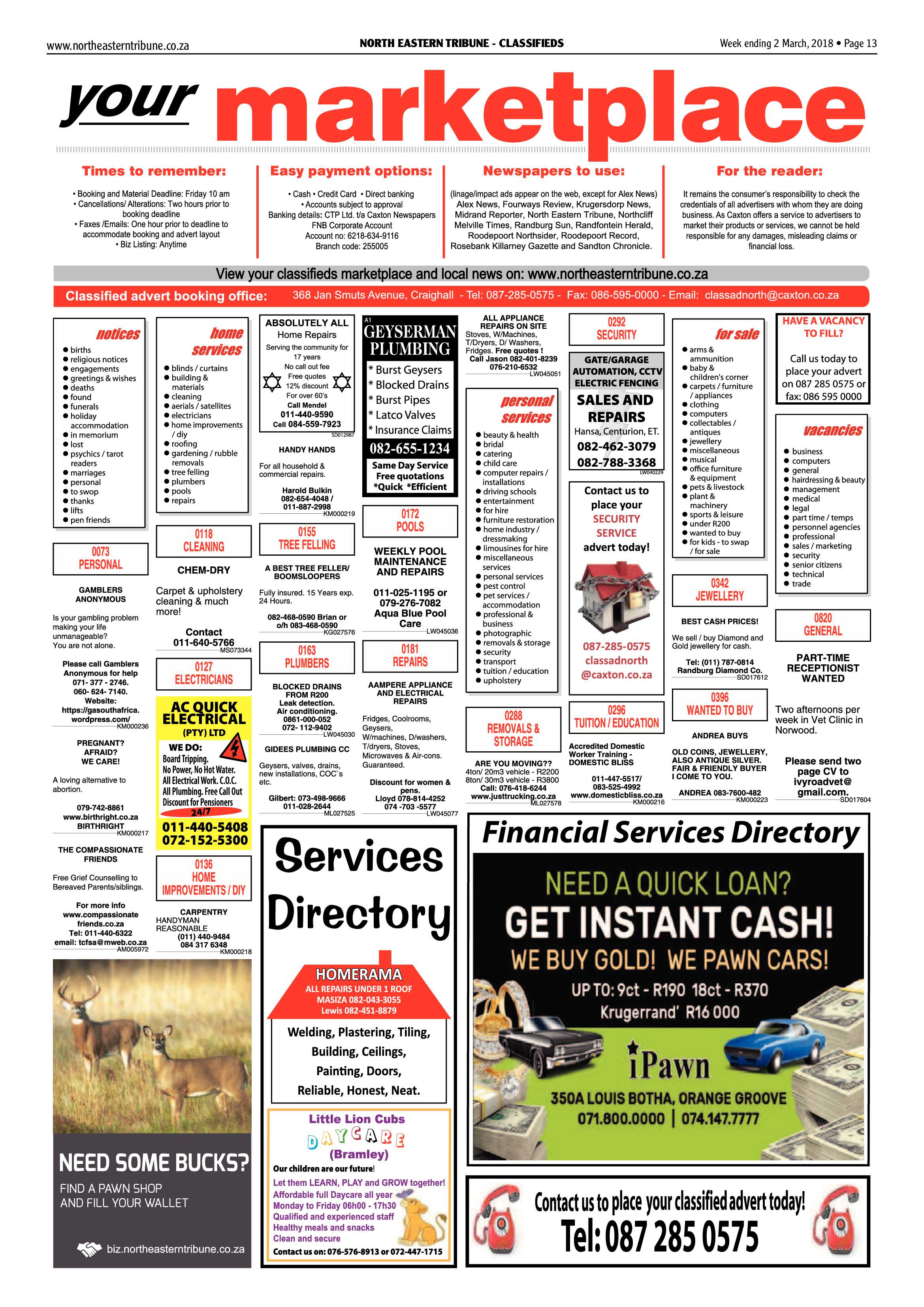 North Eastern Tribune 3 March 2018 page 13