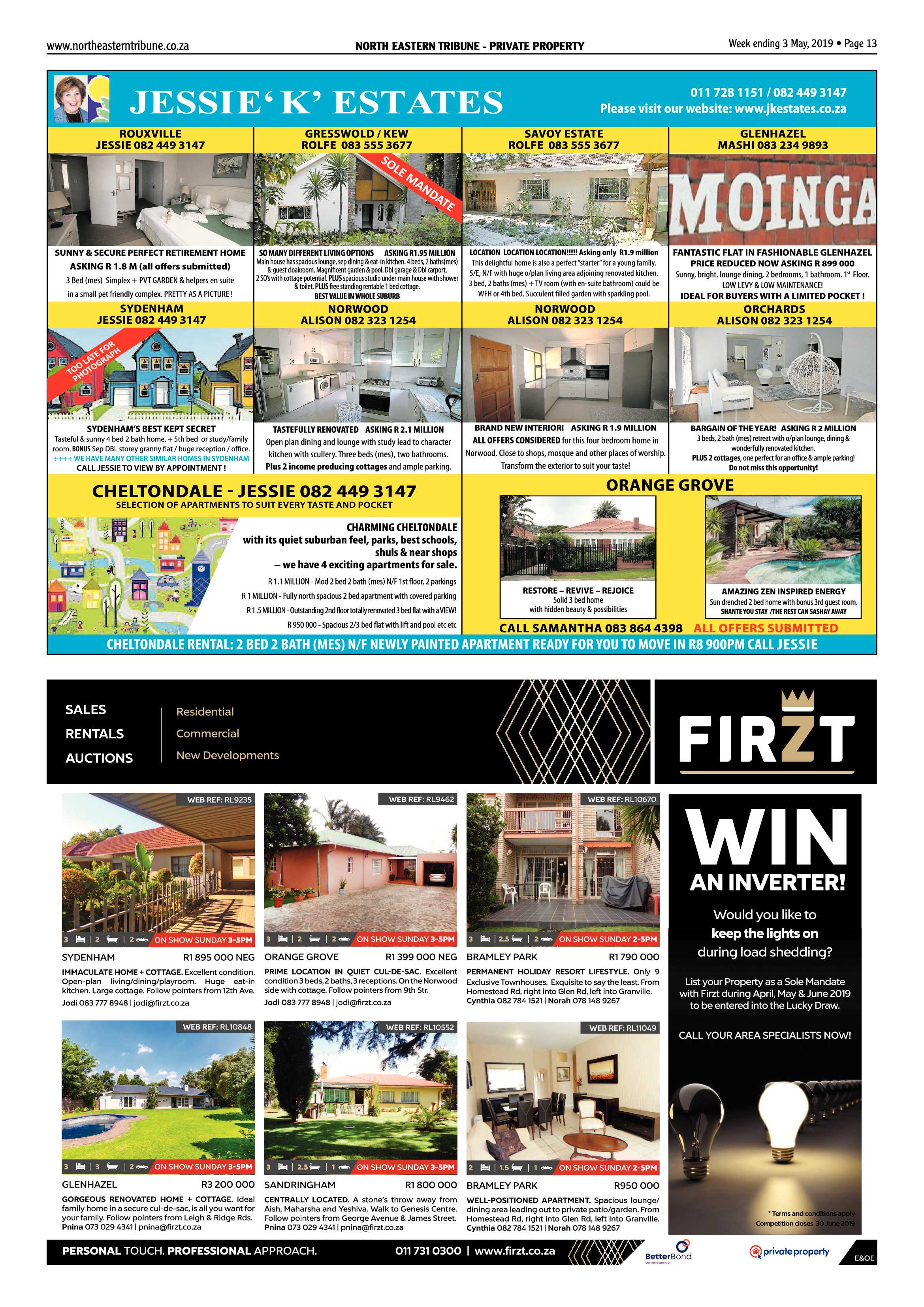 North Eastern Tribune 3 May, 2019 page 13