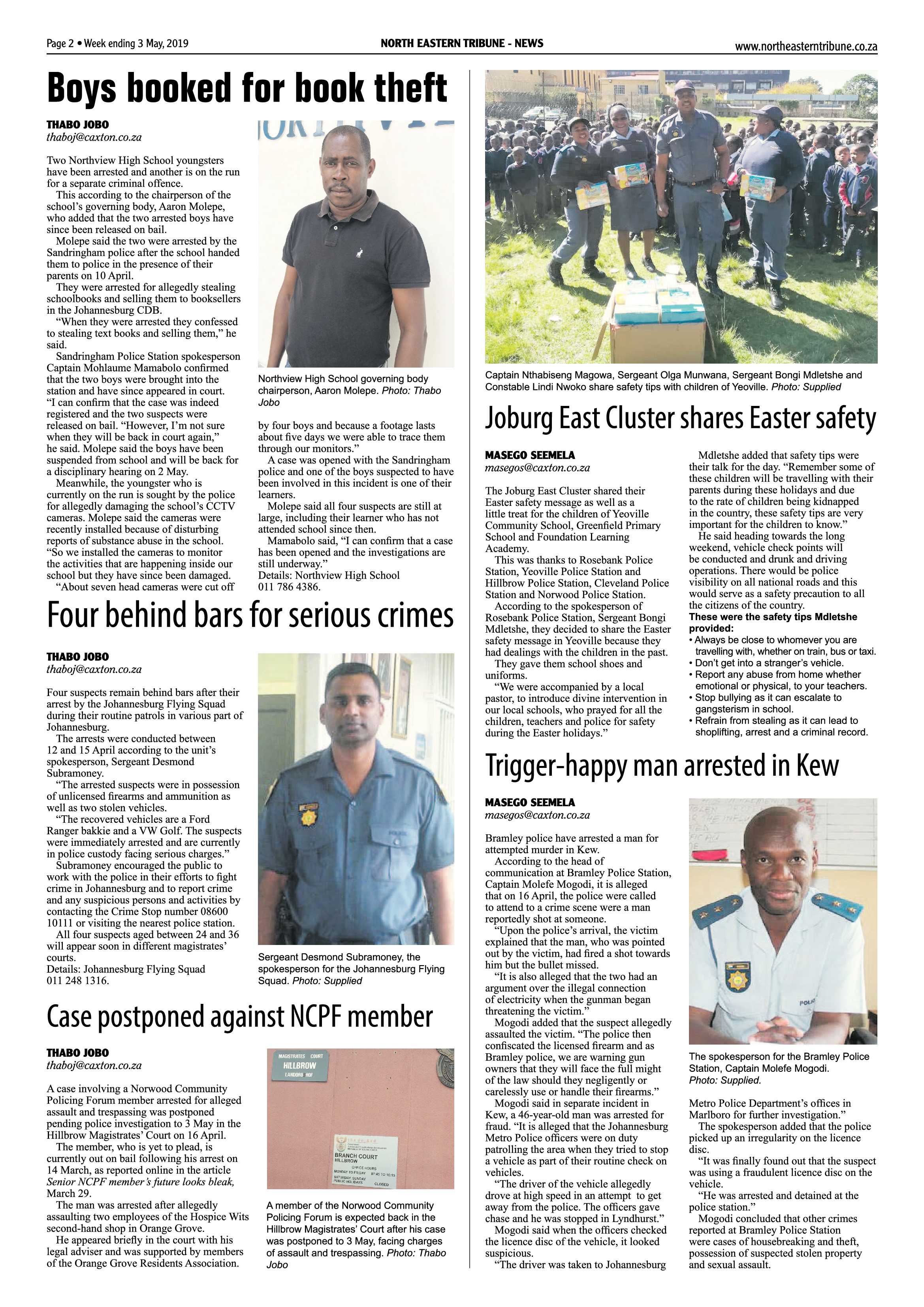 North Eastern Tribune 3 May, 2019 page 2
