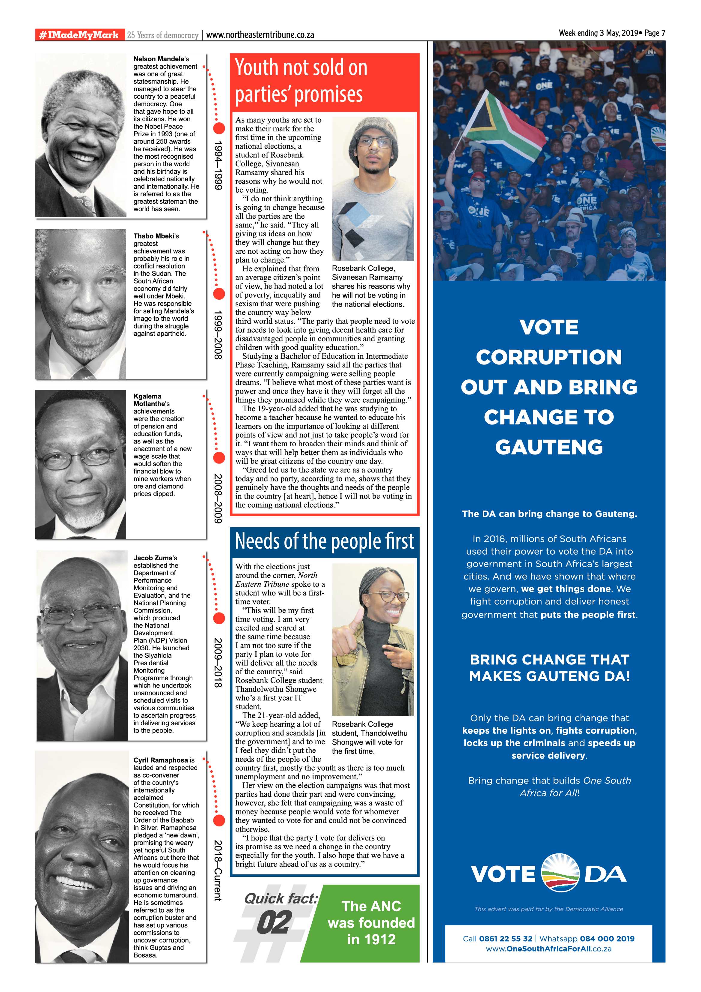 North Eastern Tribune 3 May, 2019 page 7