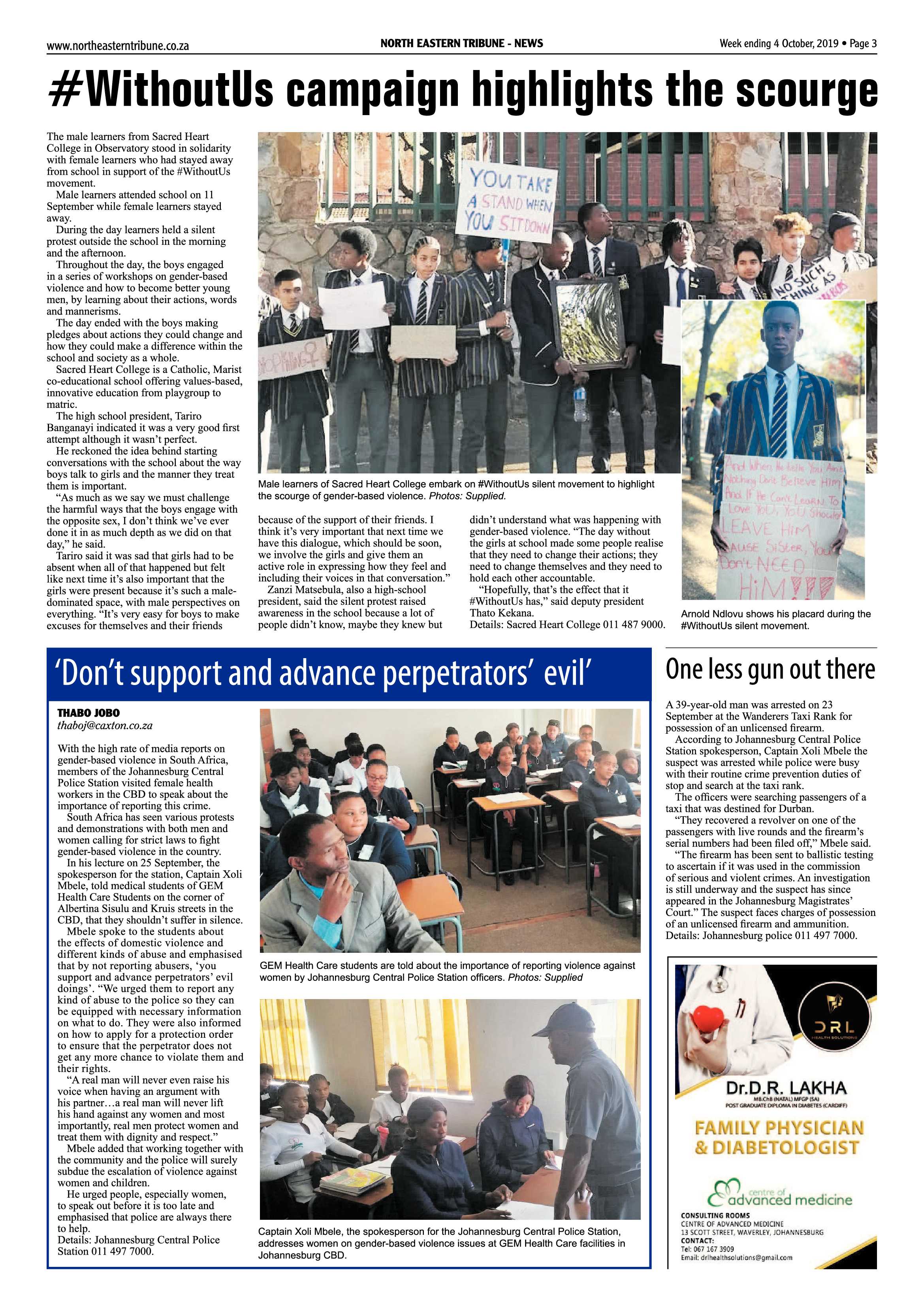 North Eastern Tribune 4 October, 2019 page 3