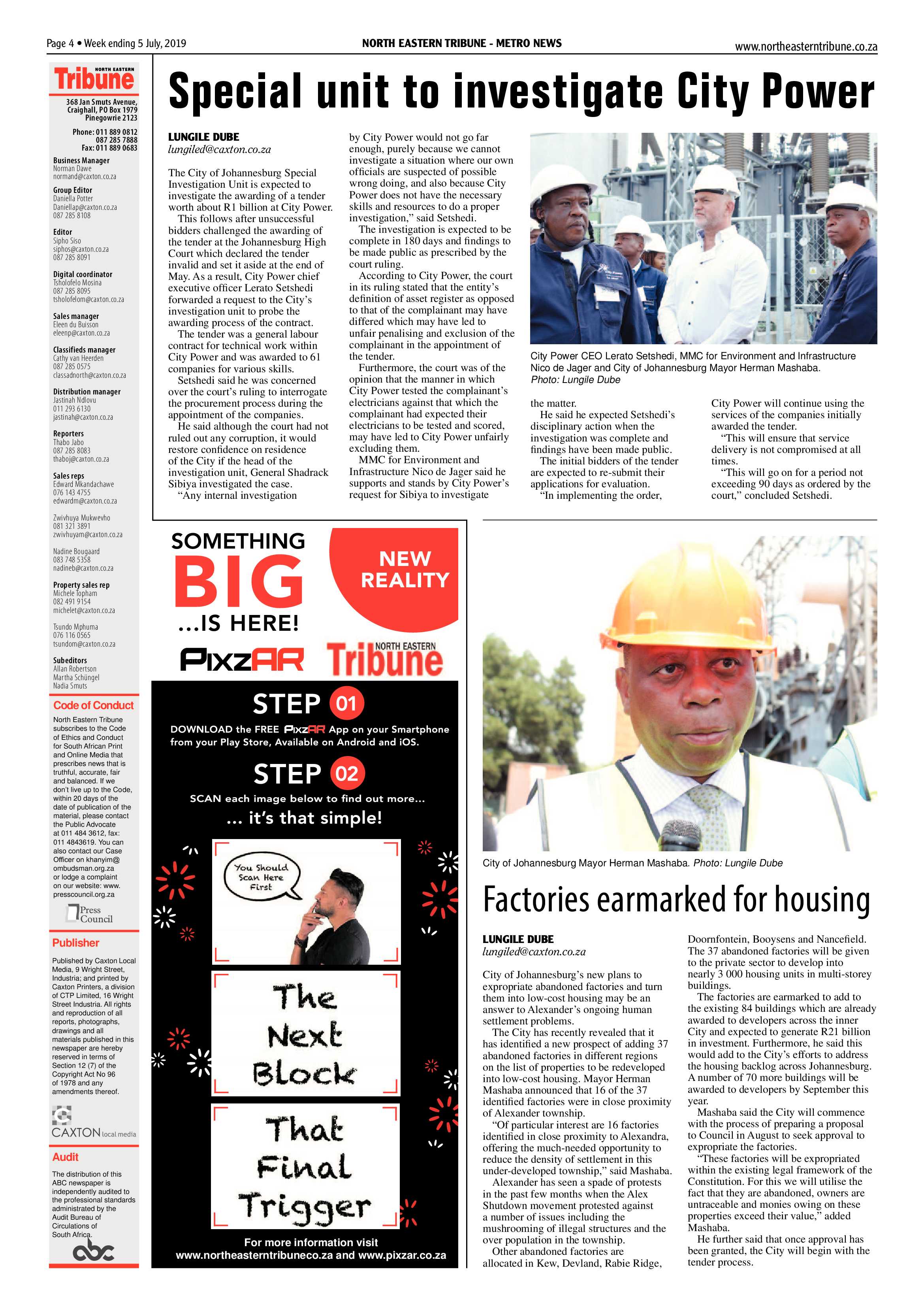 North Eastern Tribune 5 July, 2019 page 4
