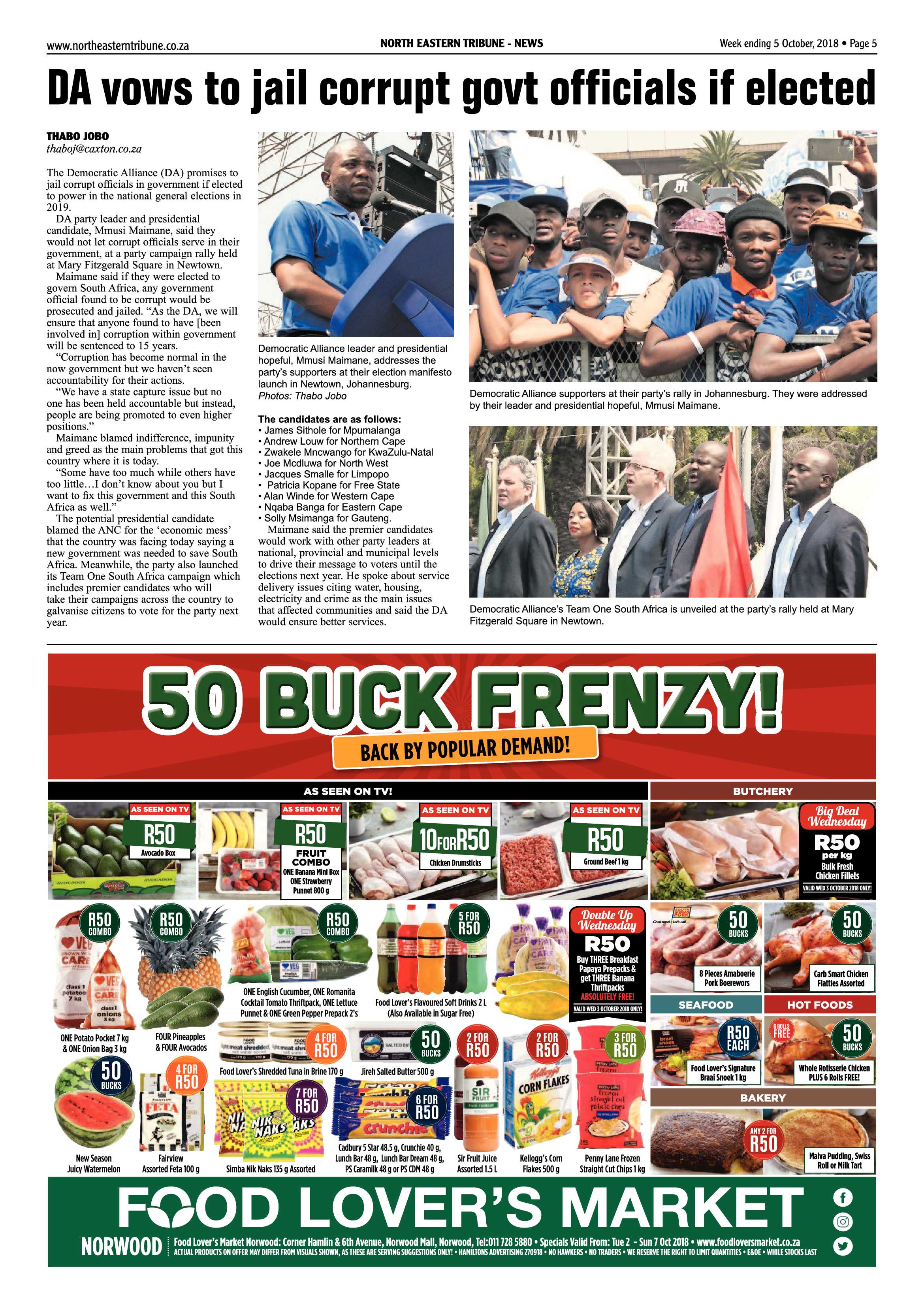 North Eastern Tribune 5 October, 2018 page 5