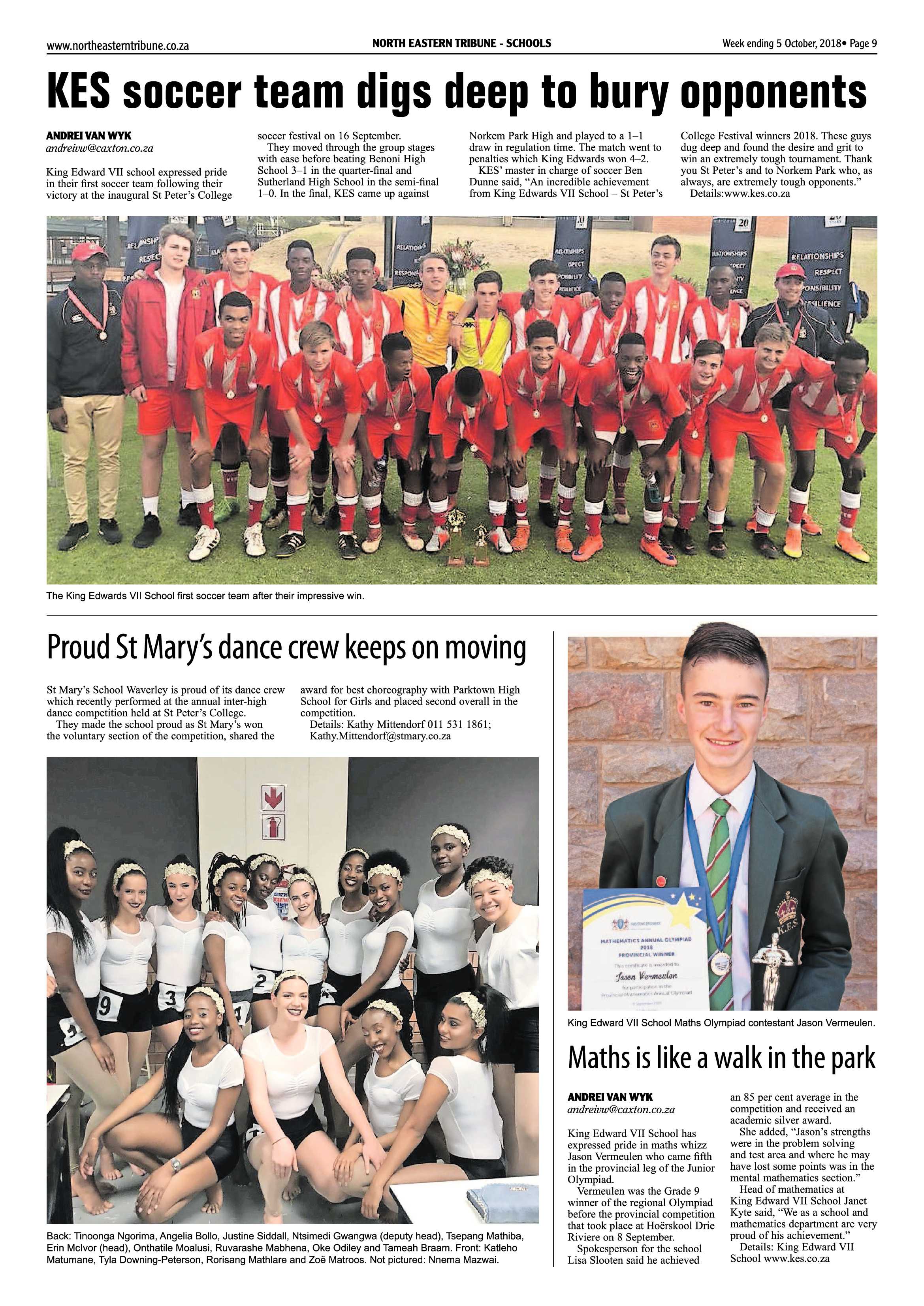 North Eastern Tribune 5 October, 2018 page 9