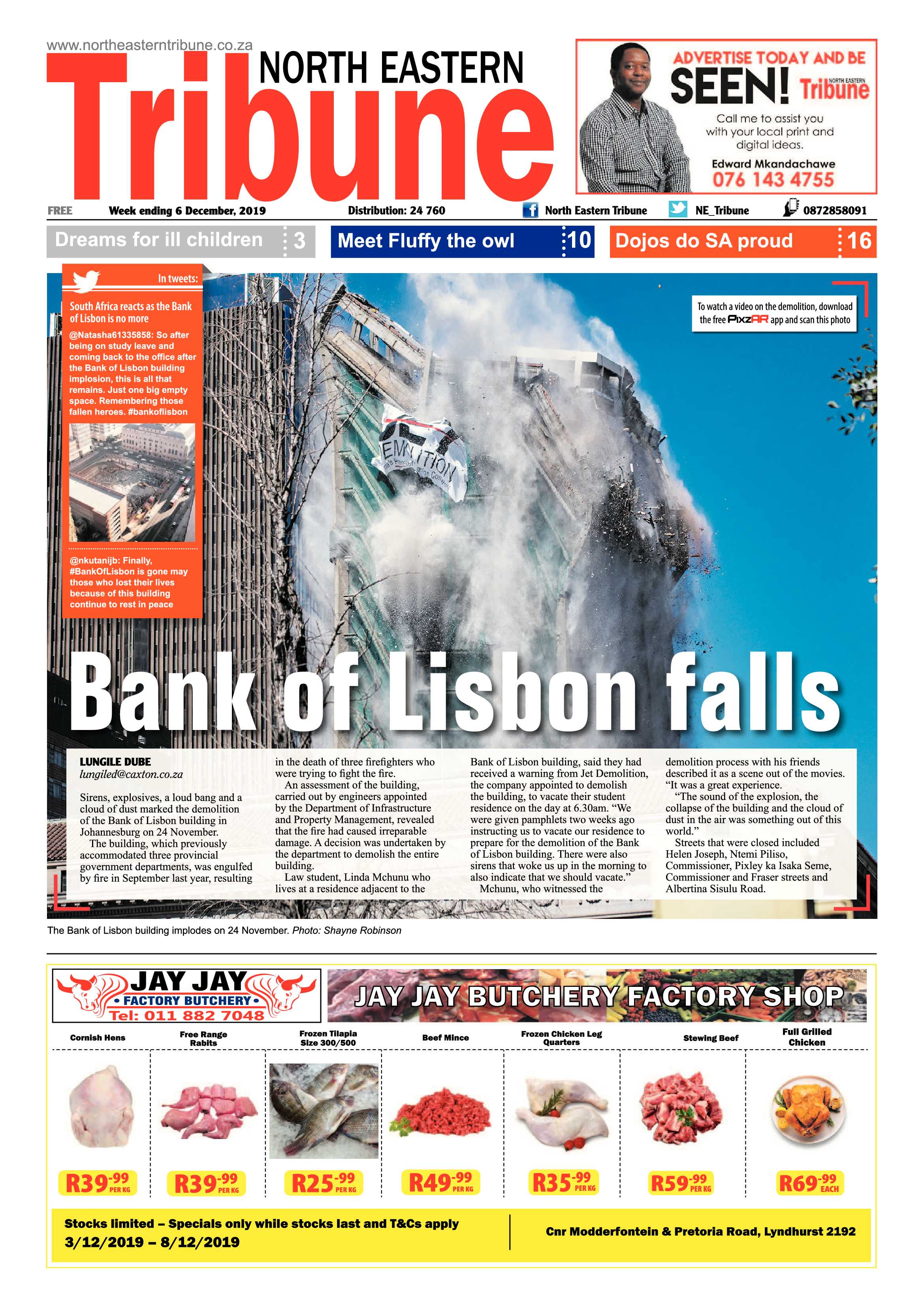 North Eastern Tribune 06 December 2019 page 1