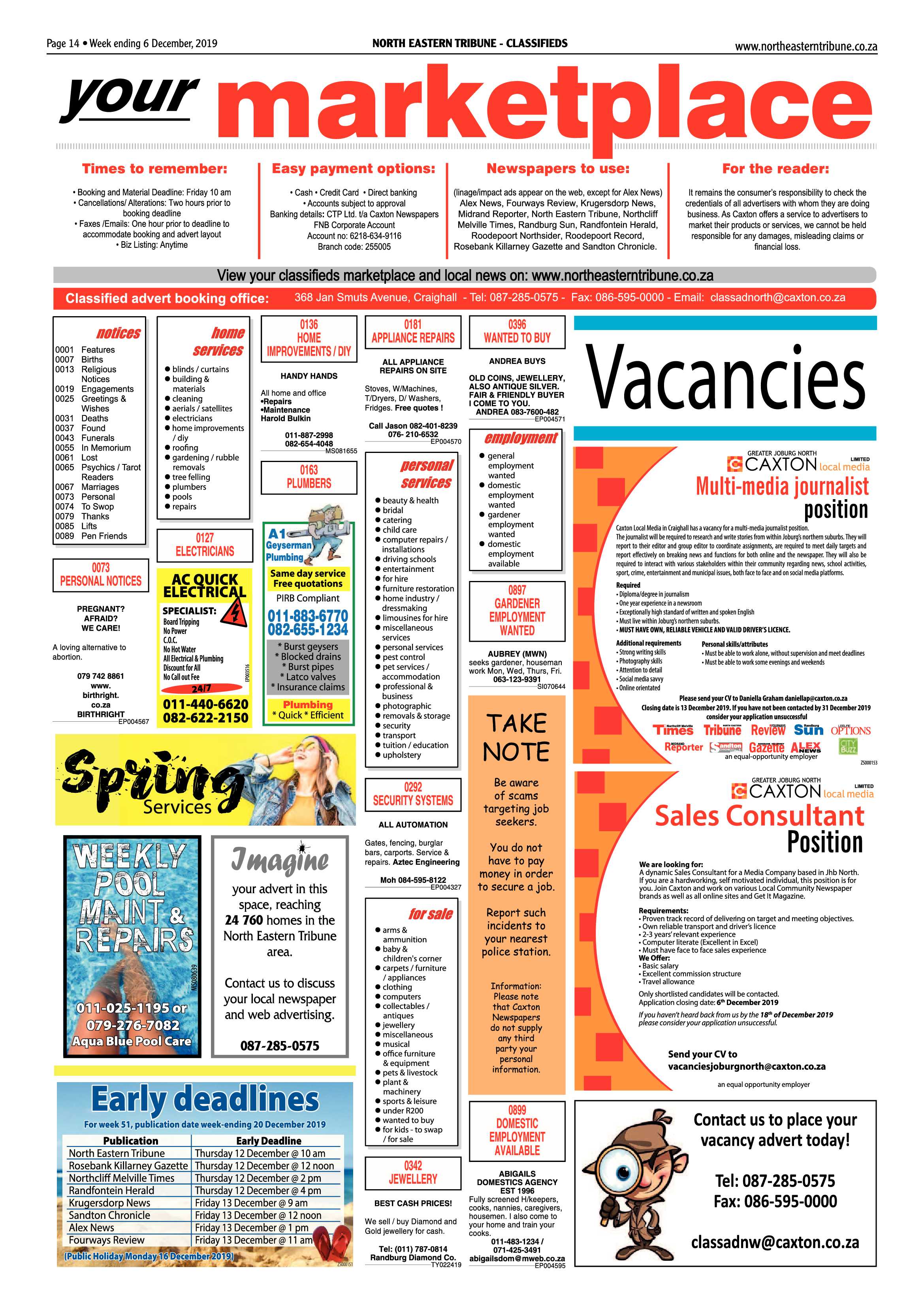 North Eastern Tribune 06 December 2019 page 14