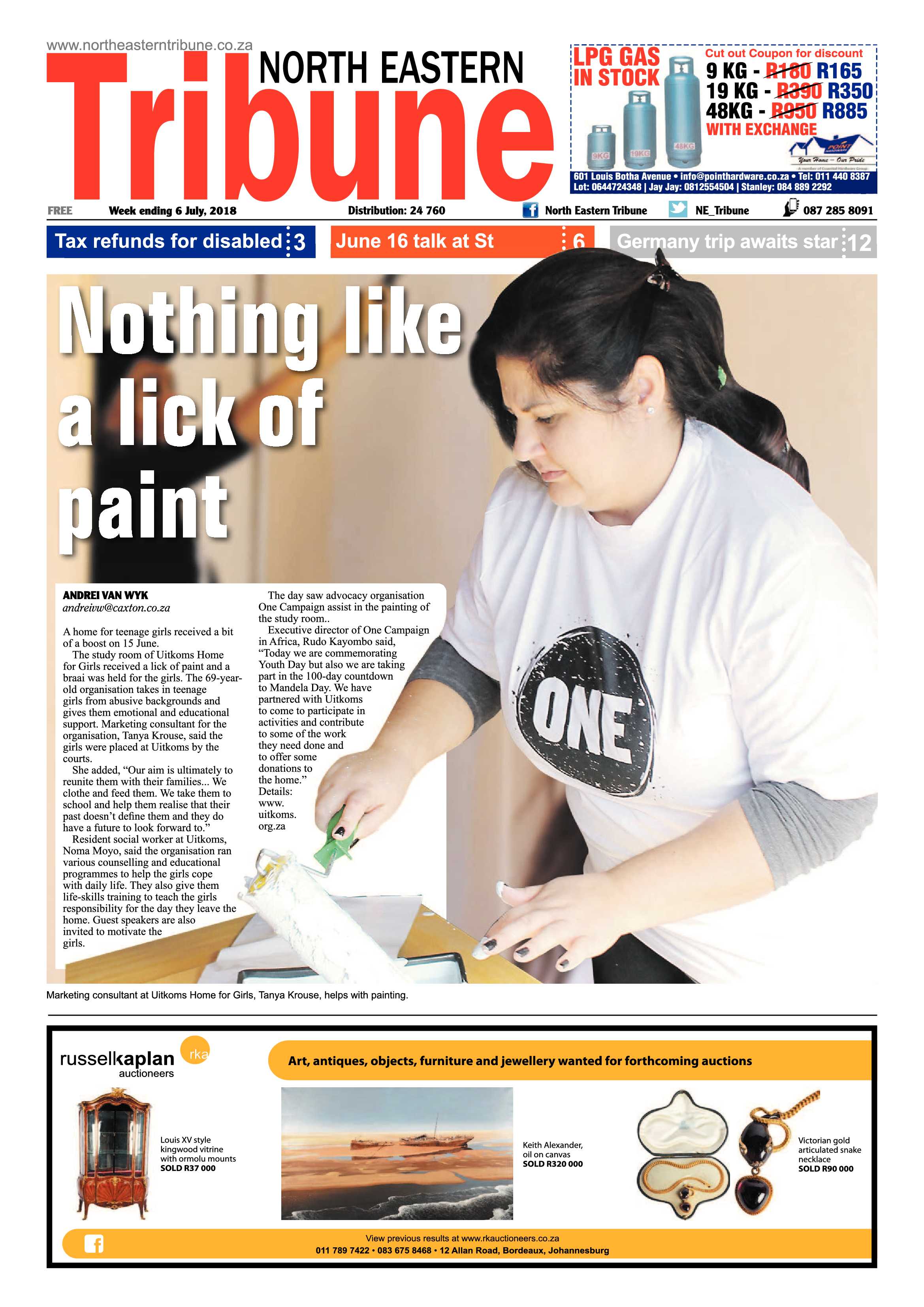 North Eastern Tribune 6 July 2018 page 1