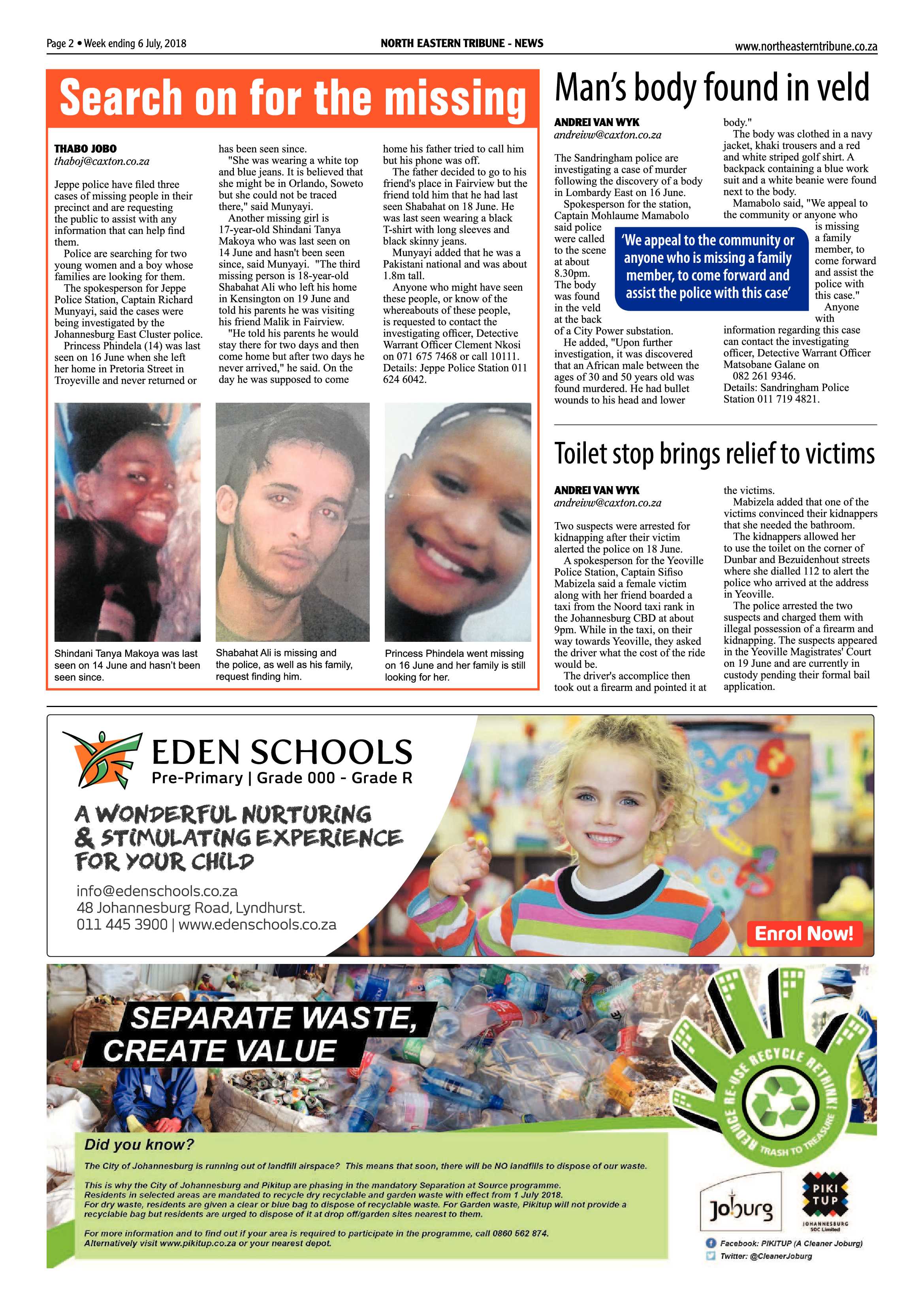 North Eastern Tribune 6 July 2018 page 2