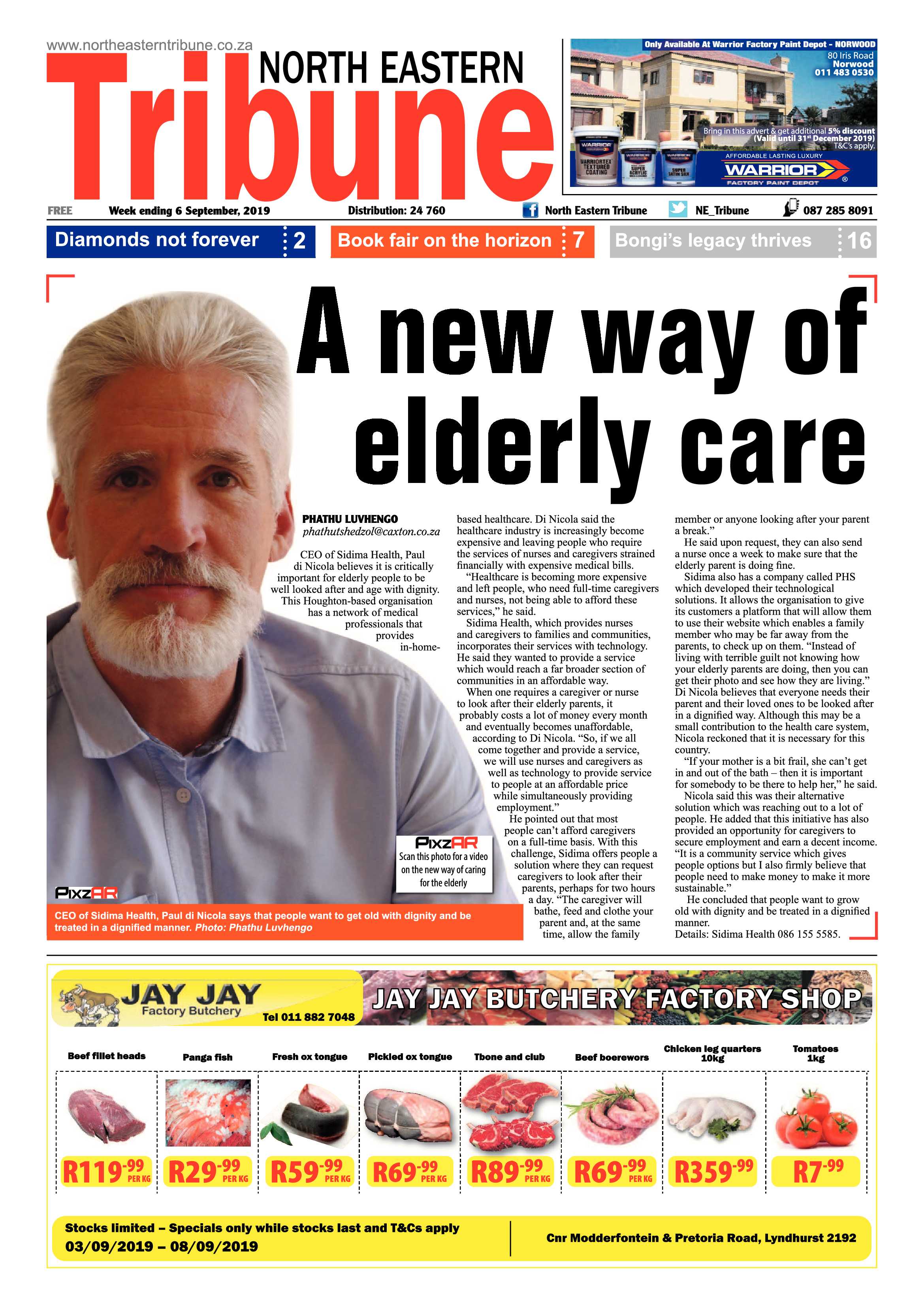 North Eastern Tribune 6 September, 2019 page 1