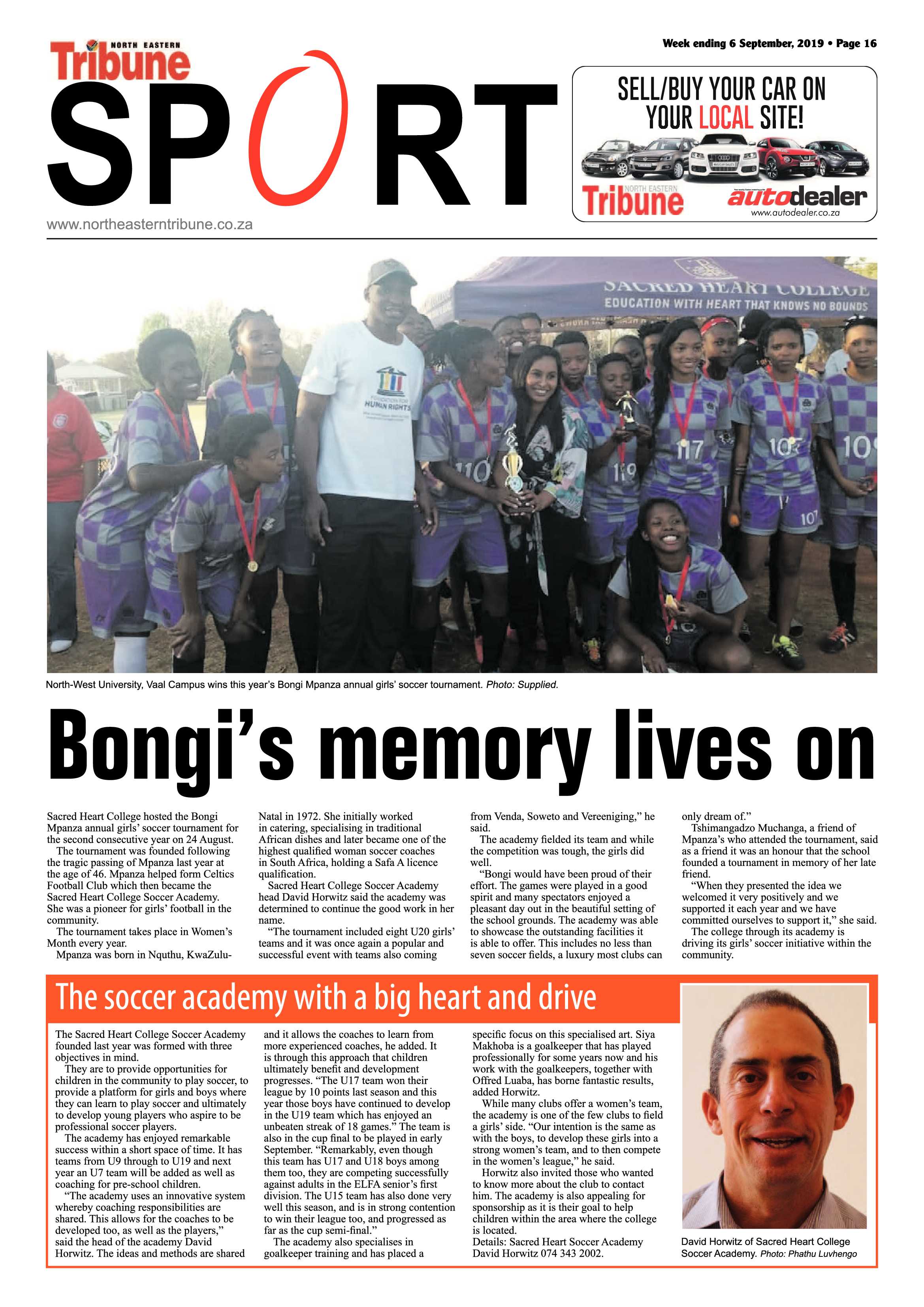 North Eastern Tribune 6 September, 2019 page 16