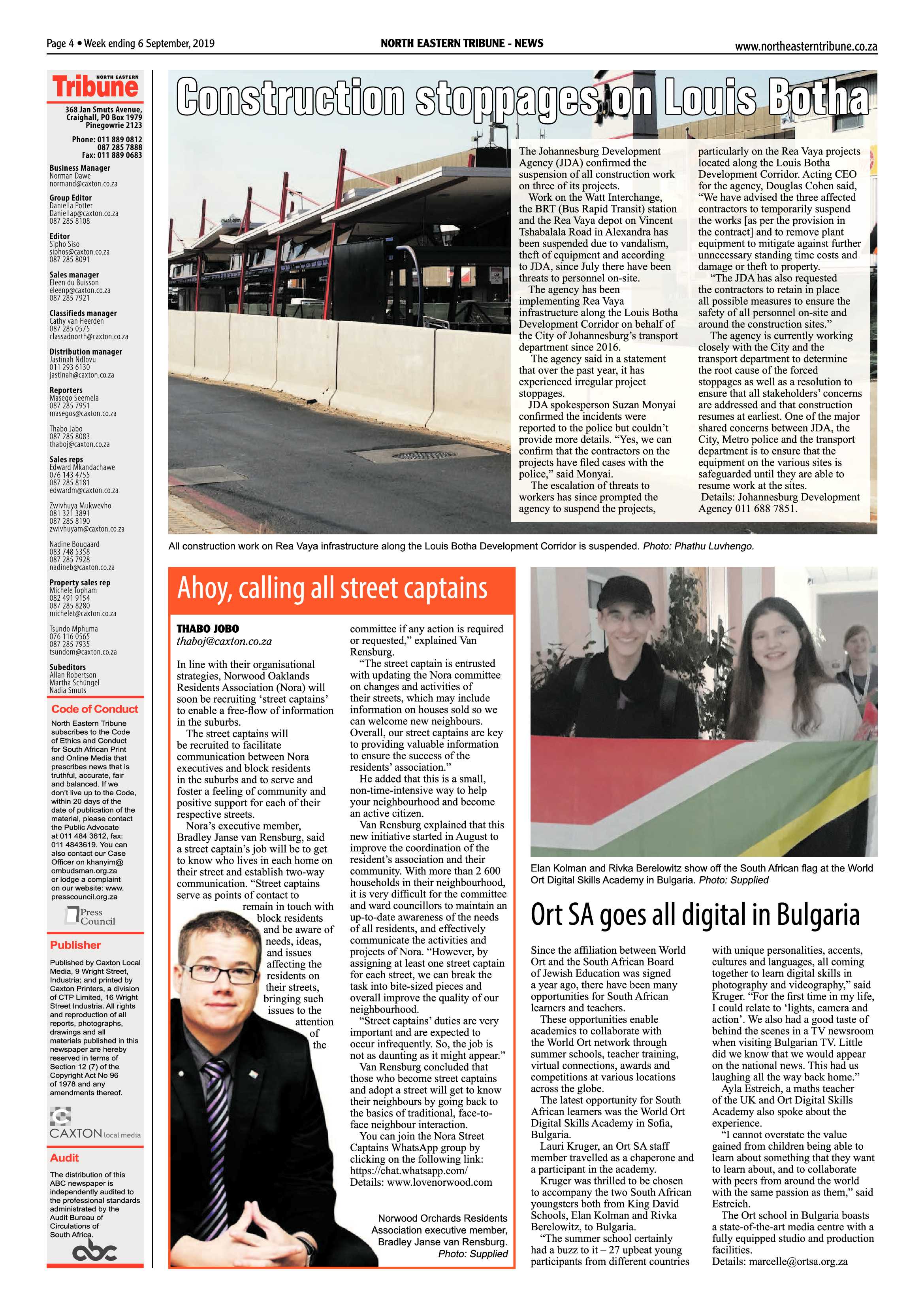 North Eastern Tribune 6 September, 2019 page 4