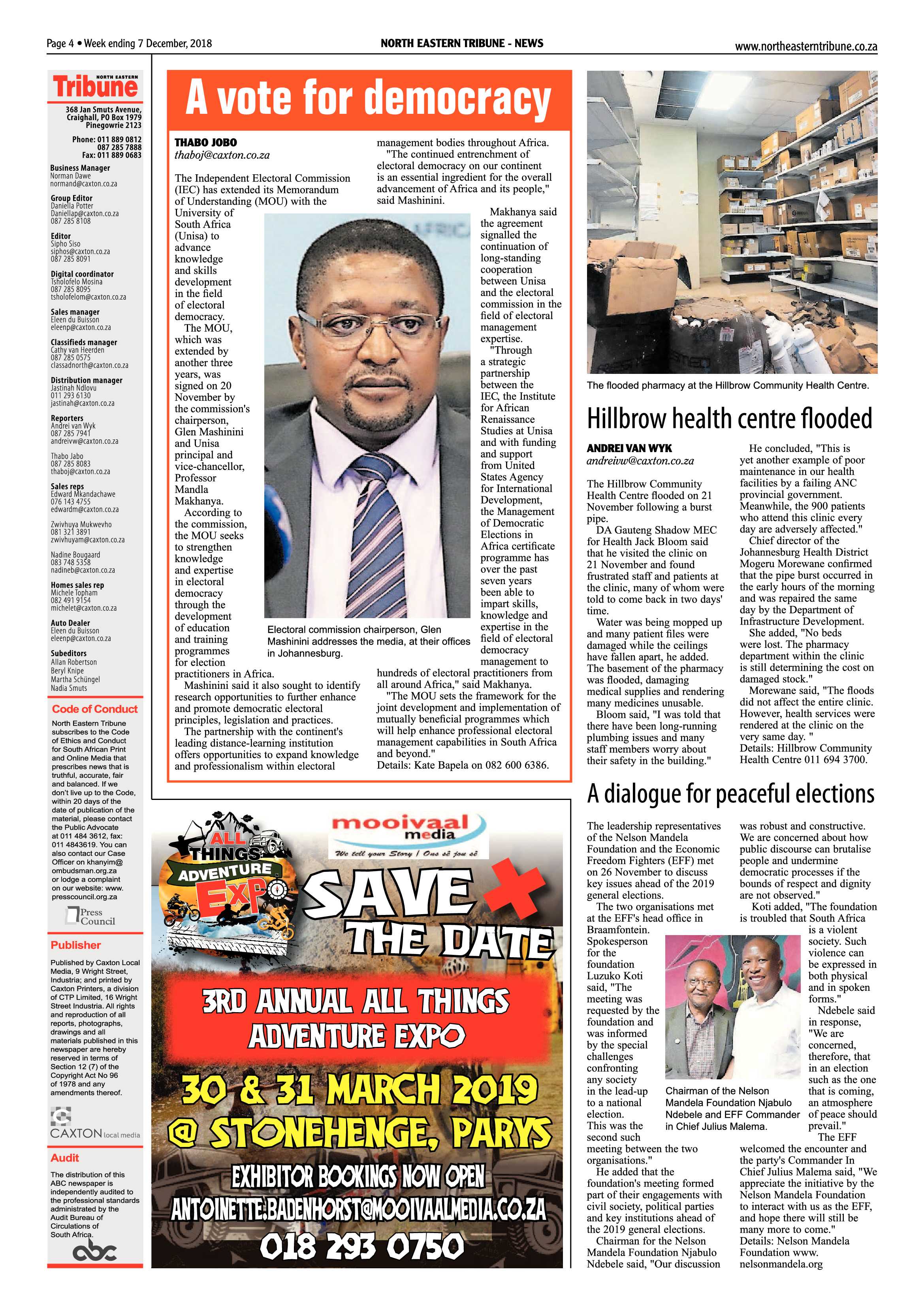 North Eastern Tribune 7 December, 2018 page 4