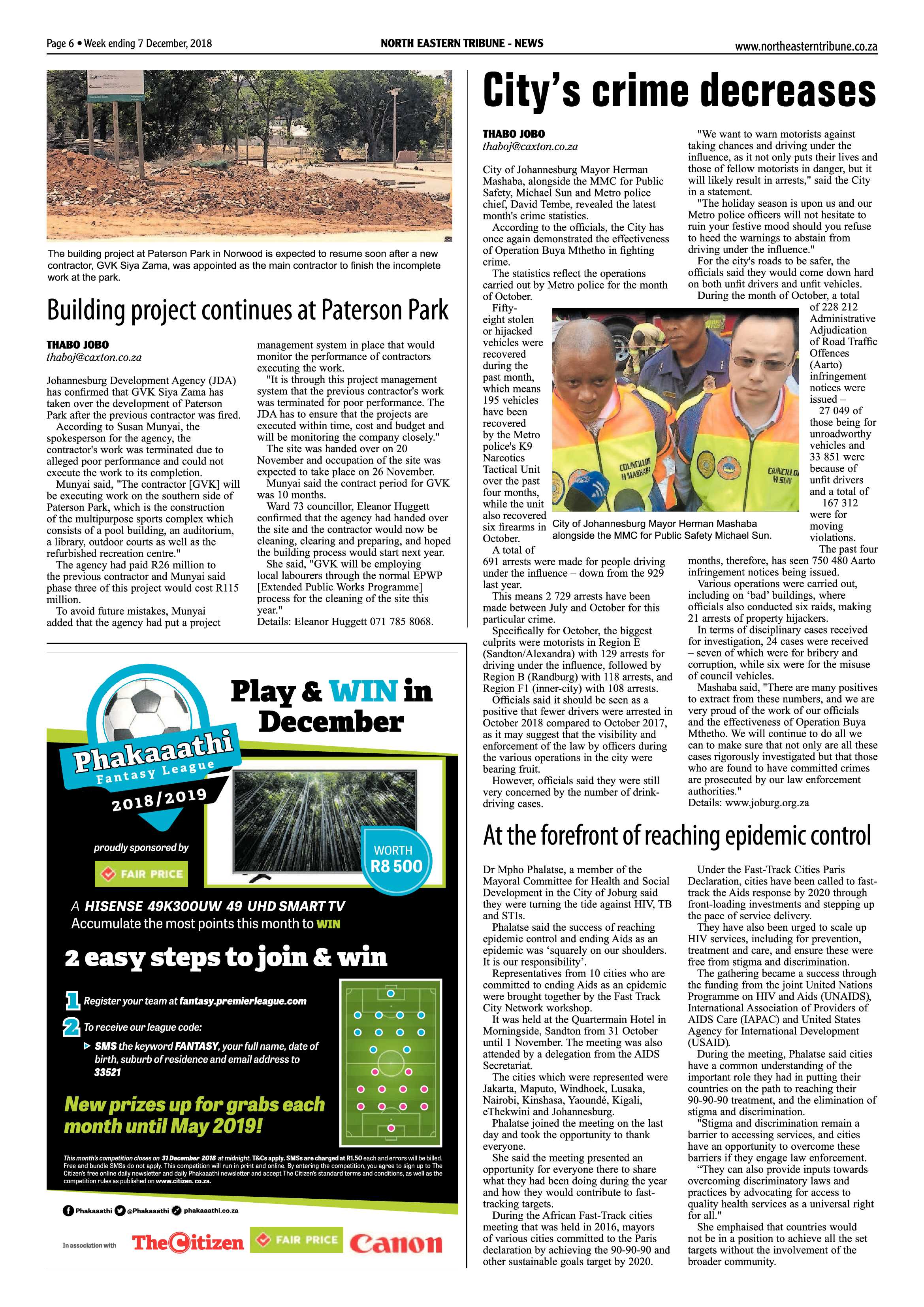 North Eastern Tribune 7 December, 2018 page 6