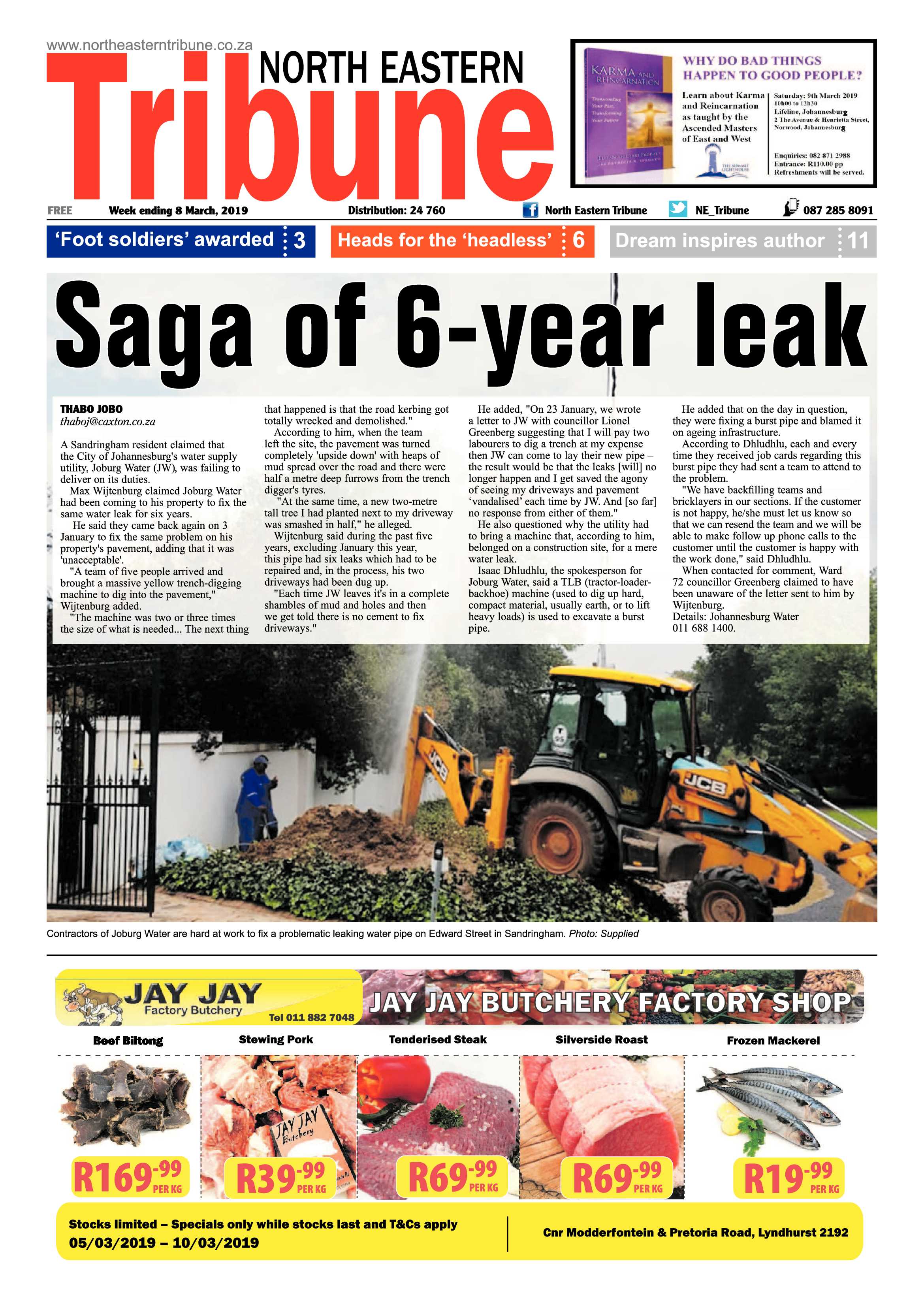 North Eastern Tribune 8 March, 2019 page 1
