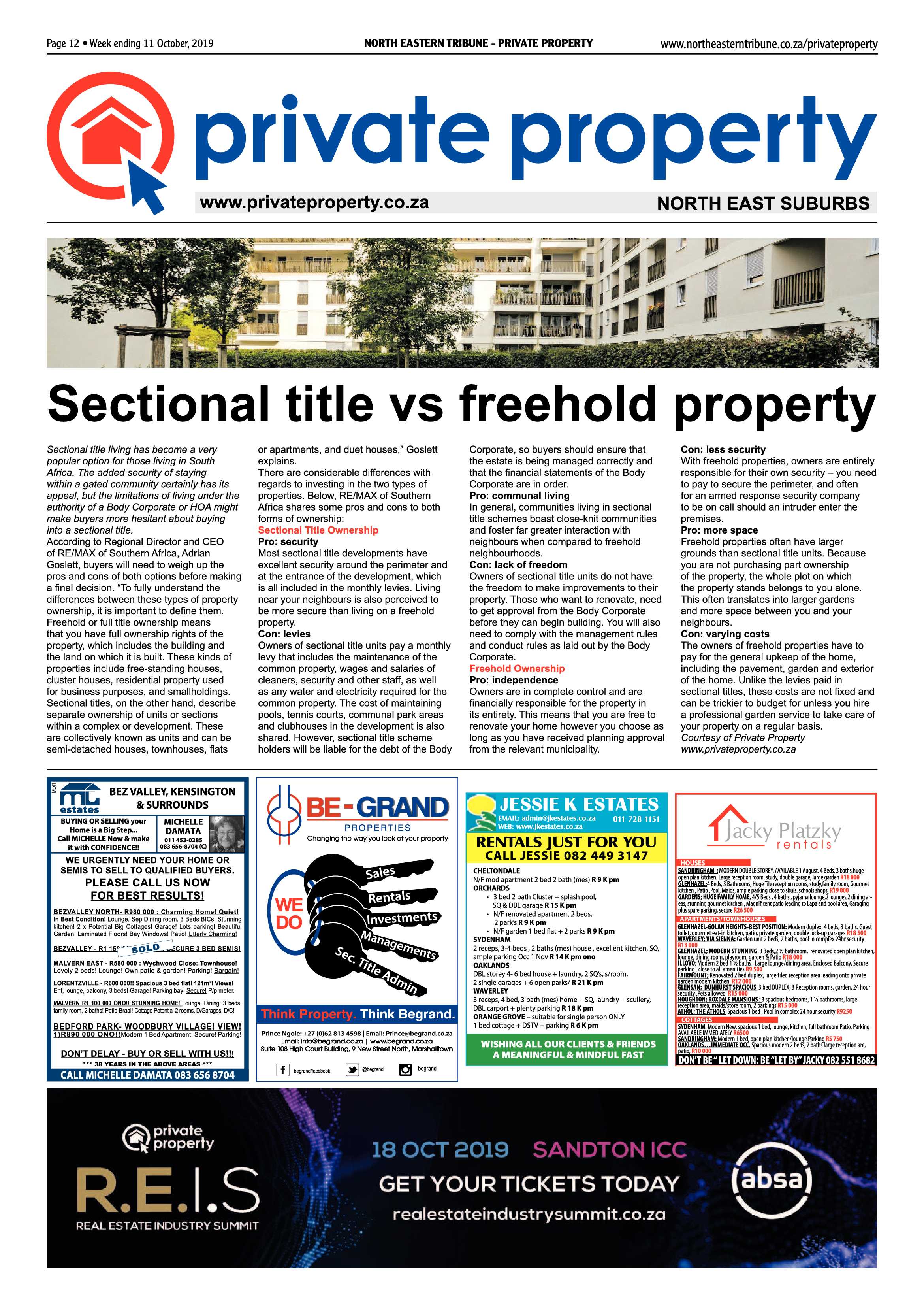 North Eastern Tribune 8 October, 2019 page 12