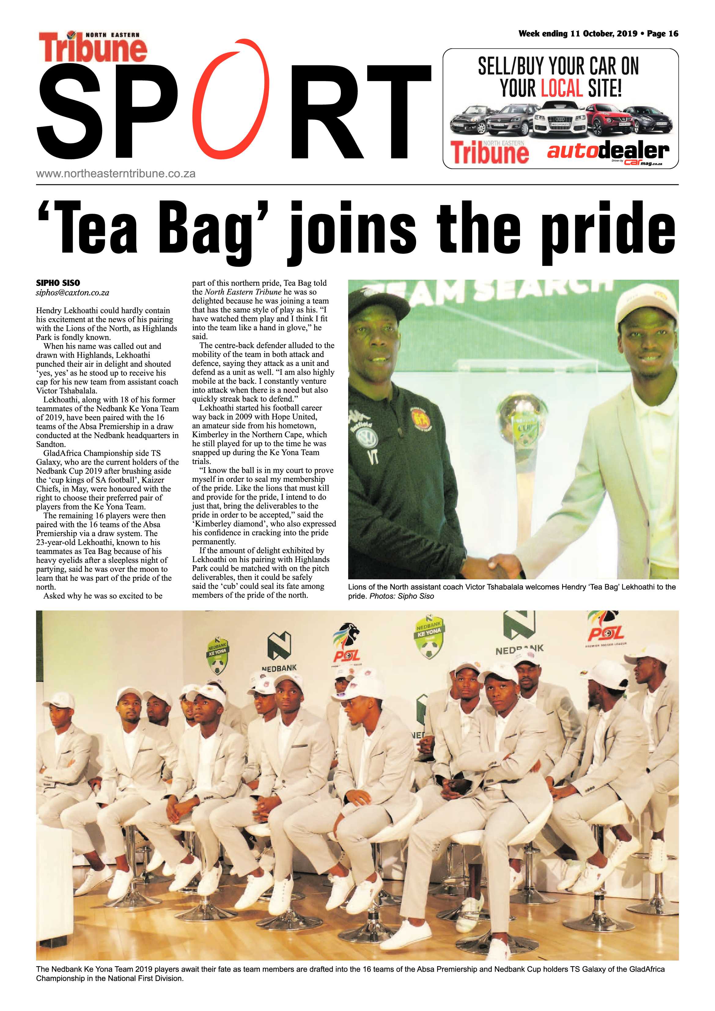 North Eastern Tribune 8 October, 2019 page 16