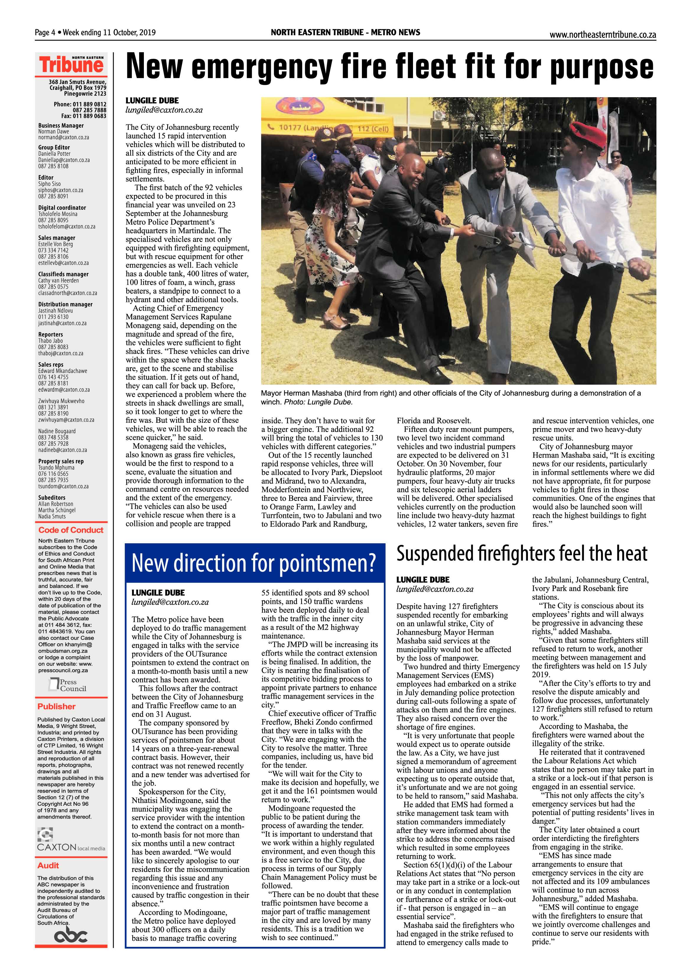 North Eastern Tribune 8 October, 2019 page 4