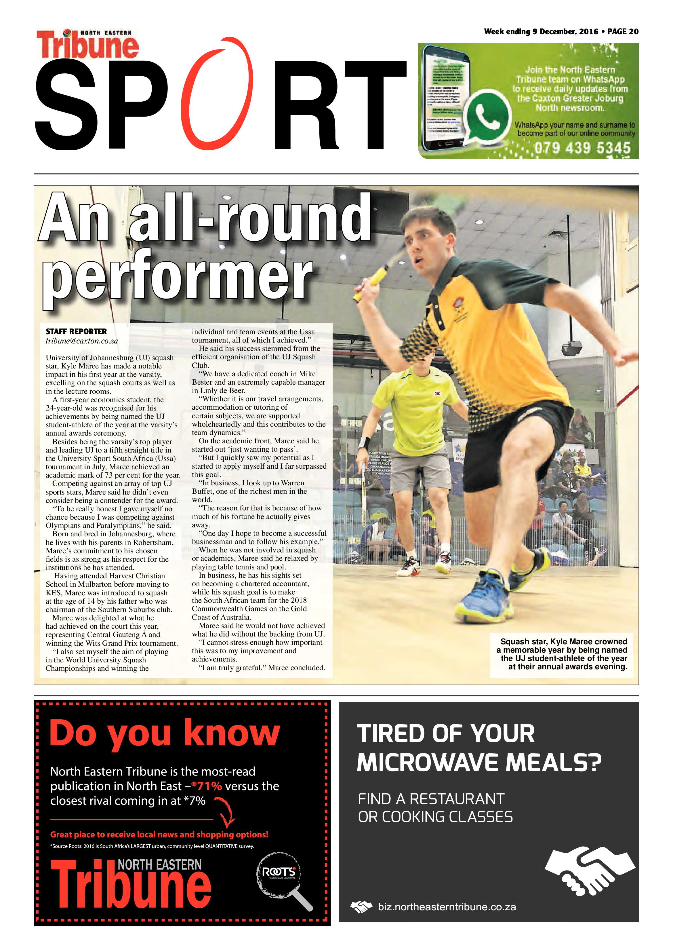 North Eastern Tribune 9 December 2016 page 20