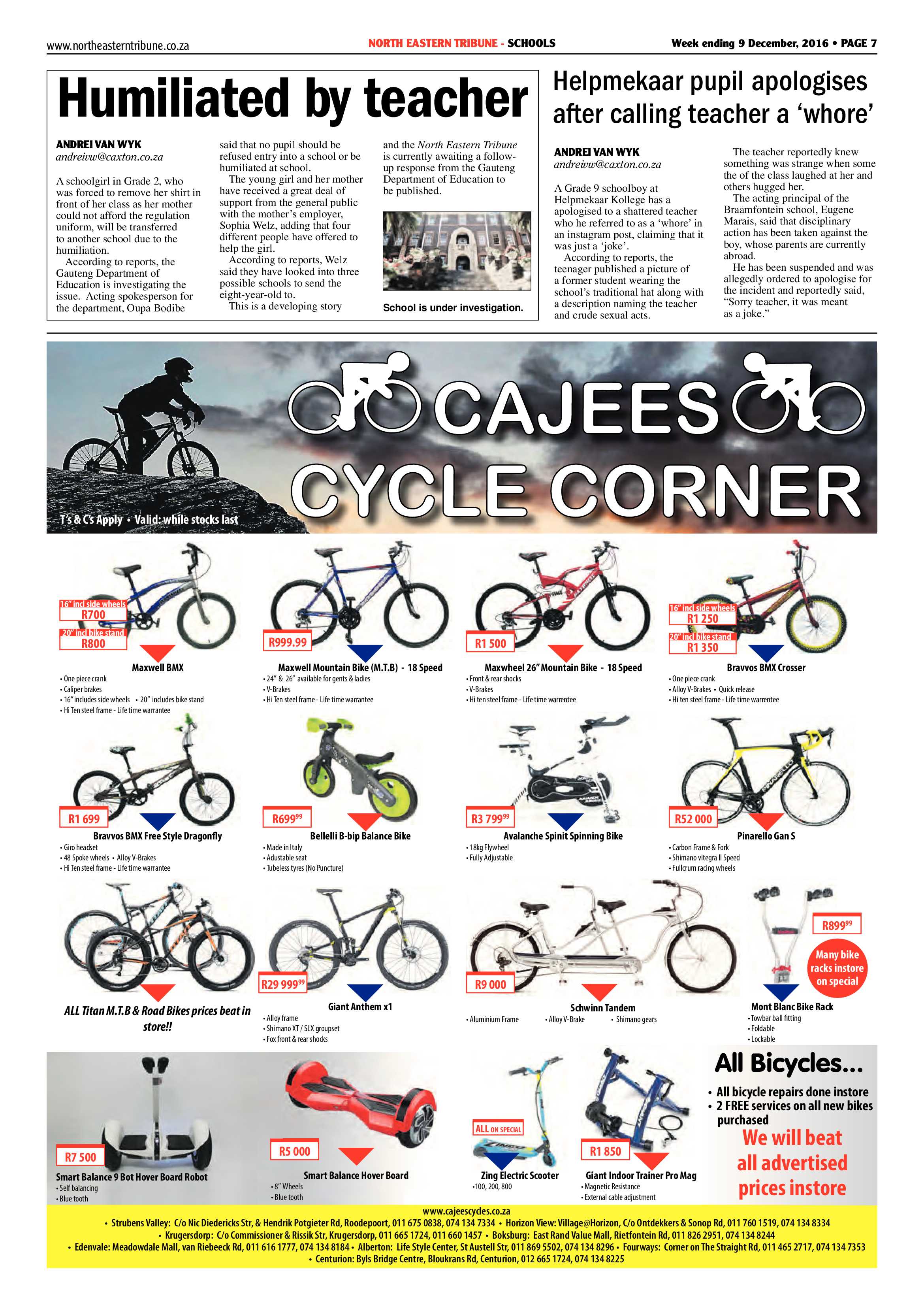 North Eastern Tribune 9 December 2016 page 7