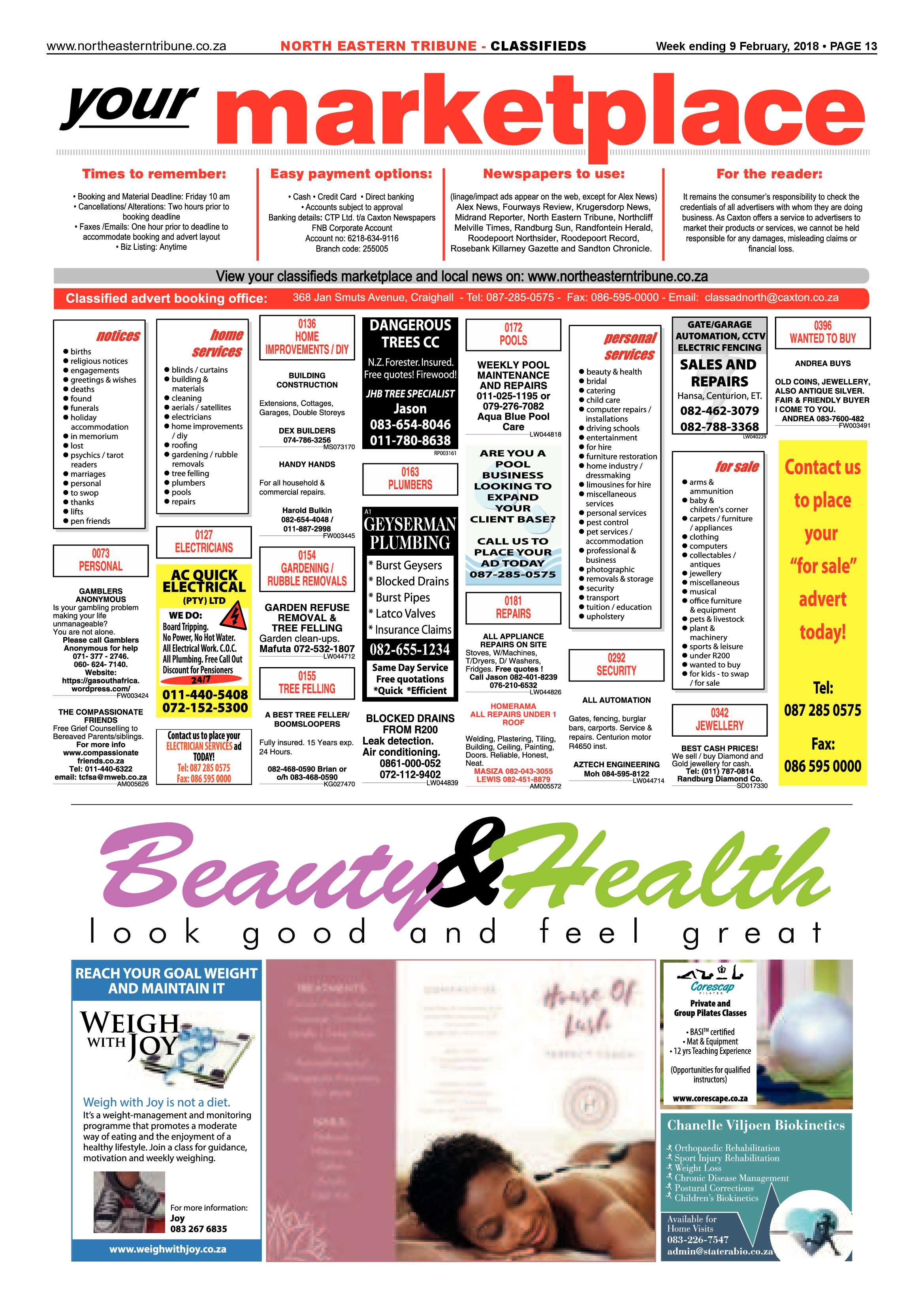 North Eastern Tribune – Feb 9, 2018 page 13