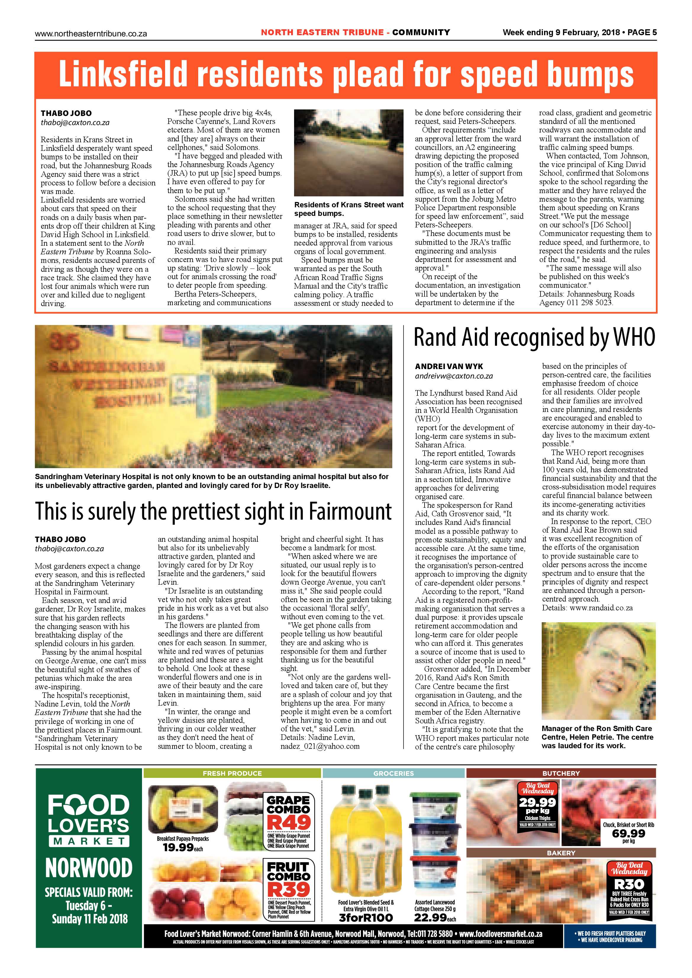 North Eastern Tribune – Feb 9, 2018 page 5