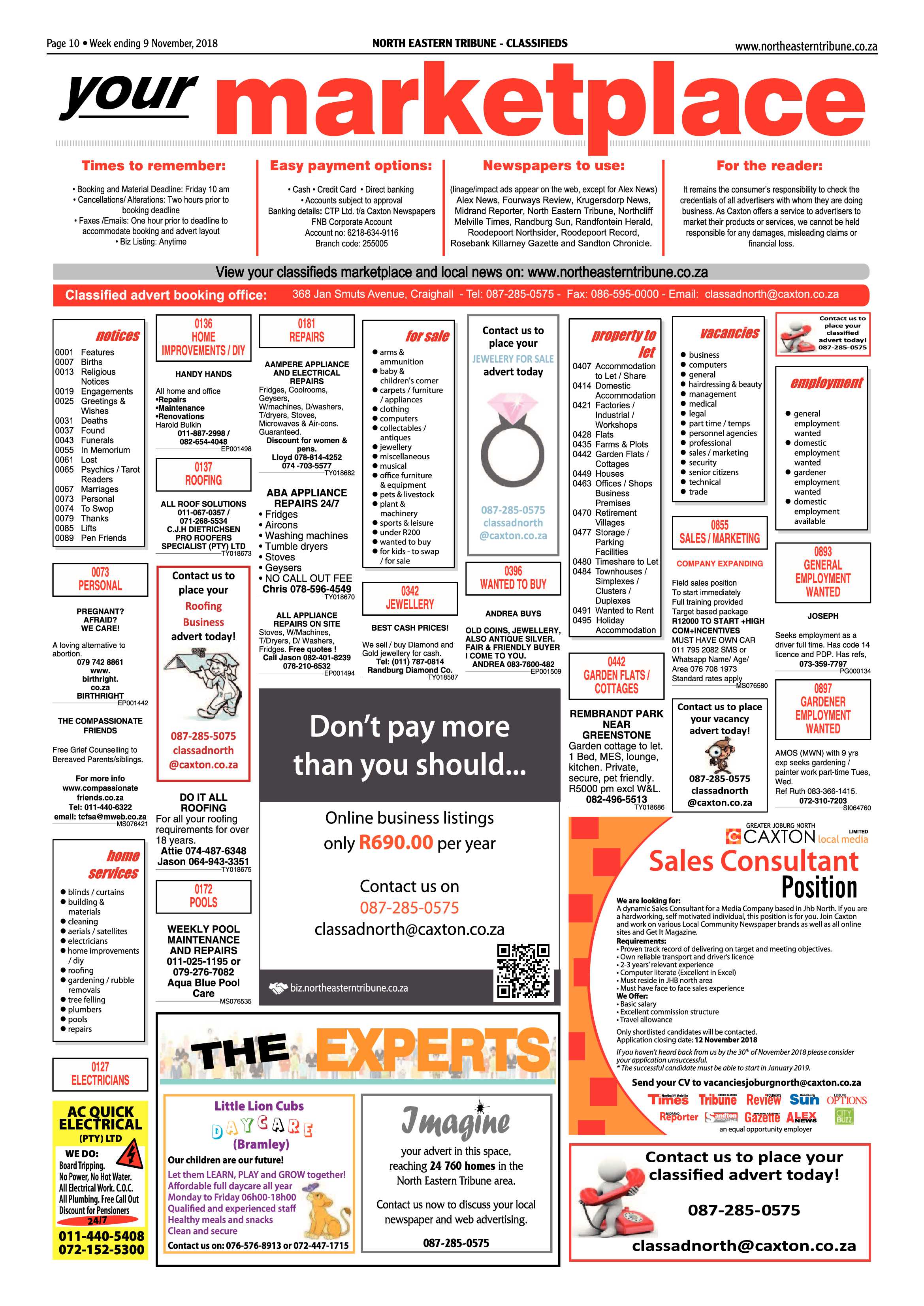 North Eastern Tribune 9 November, 2018 page 10