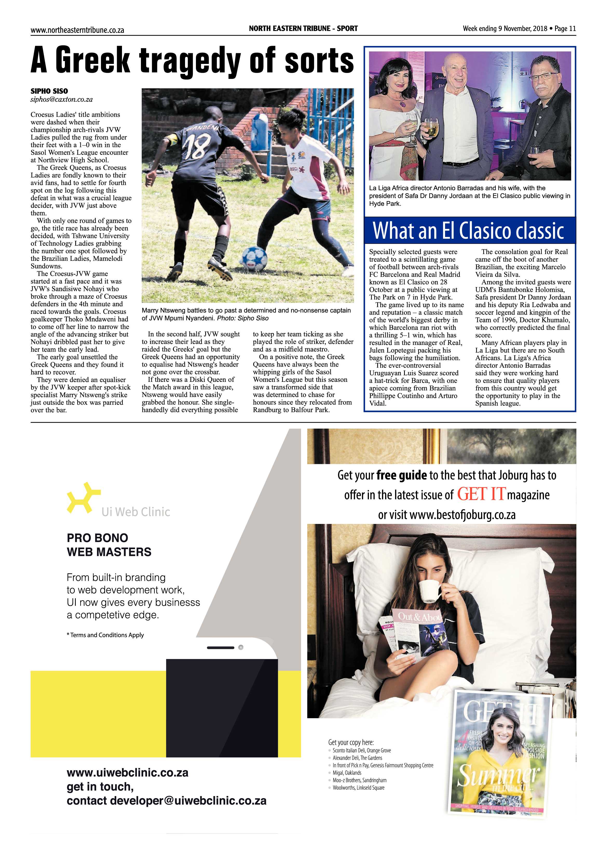 North Eastern Tribune 9 November, 2018 page 11
