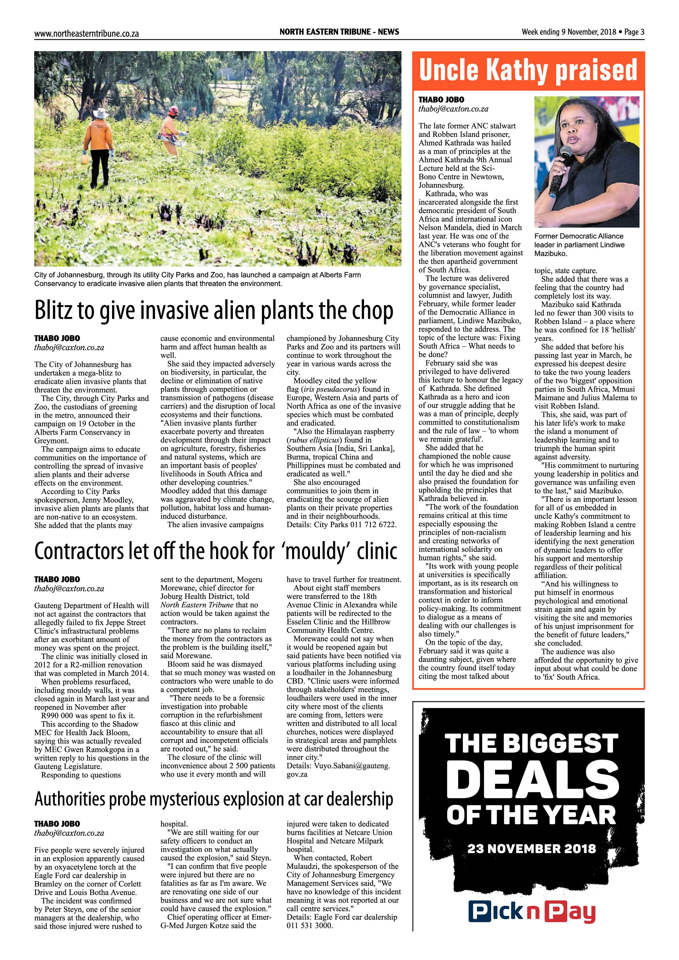 North Eastern Tribune 9 November, 2018 page 3
