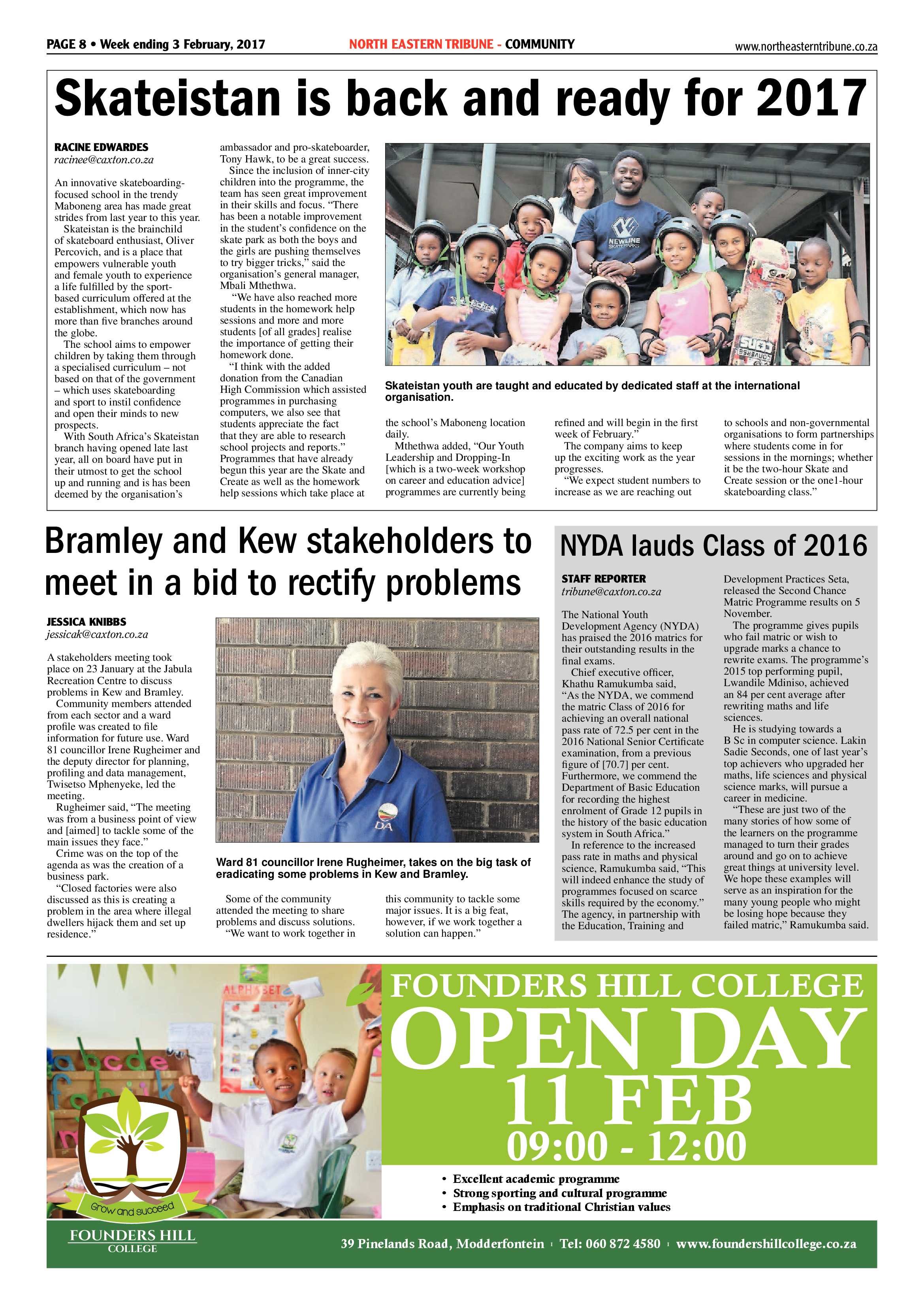 North Eastern Tribune 3 February, 2017 page 8