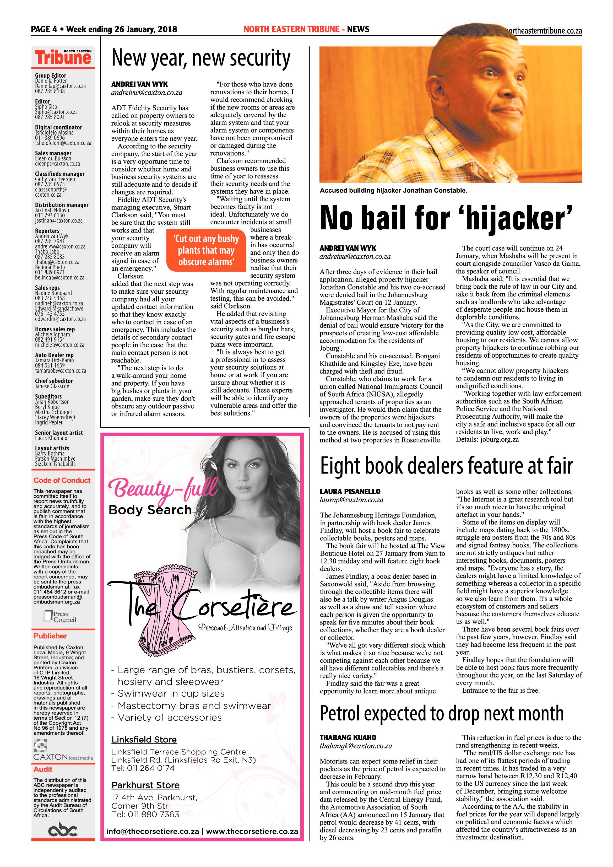 North Eastern Tribune 26 January, 2018 page 4