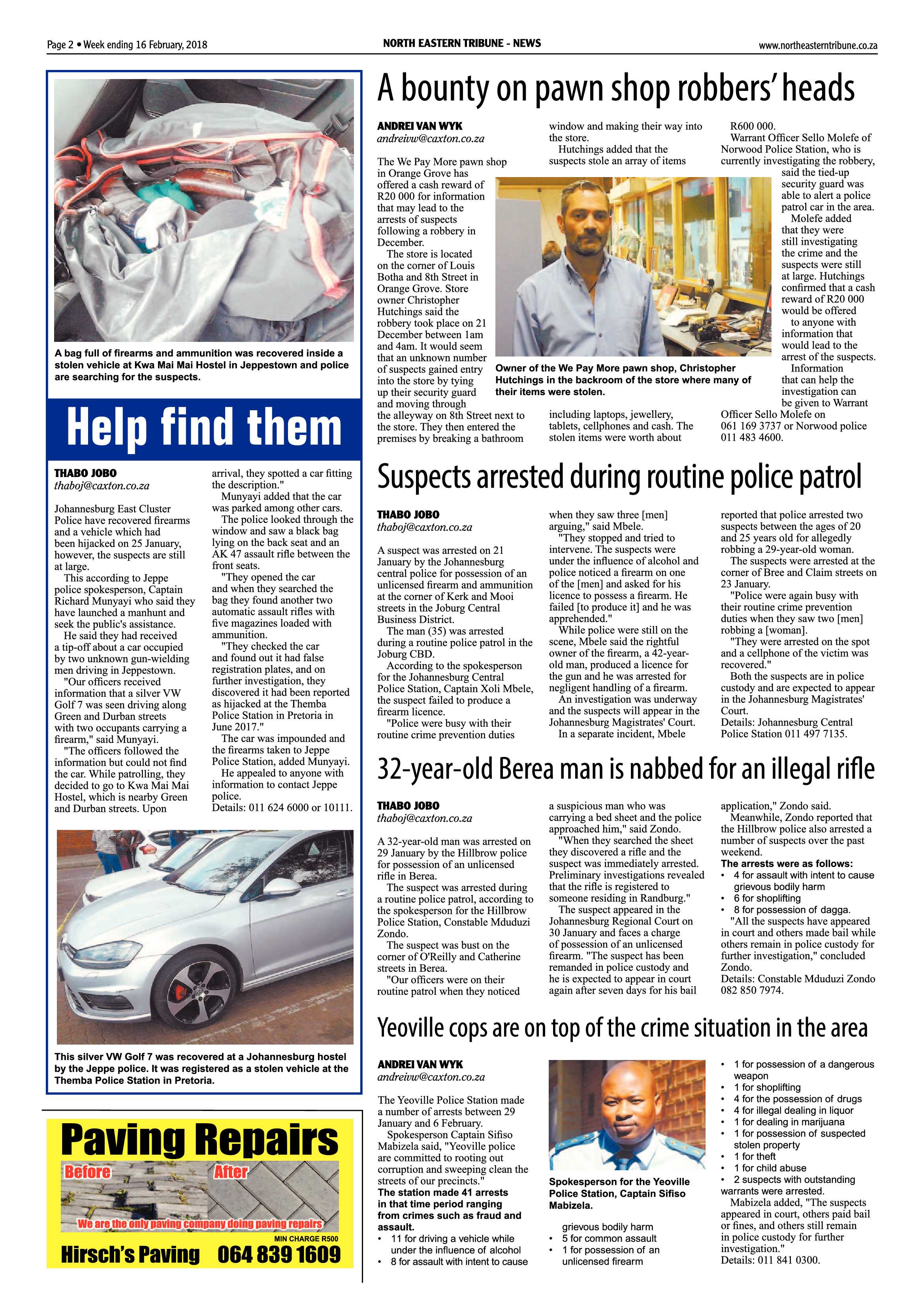 North Eastern Tribune 16 February, 2018 page 2
