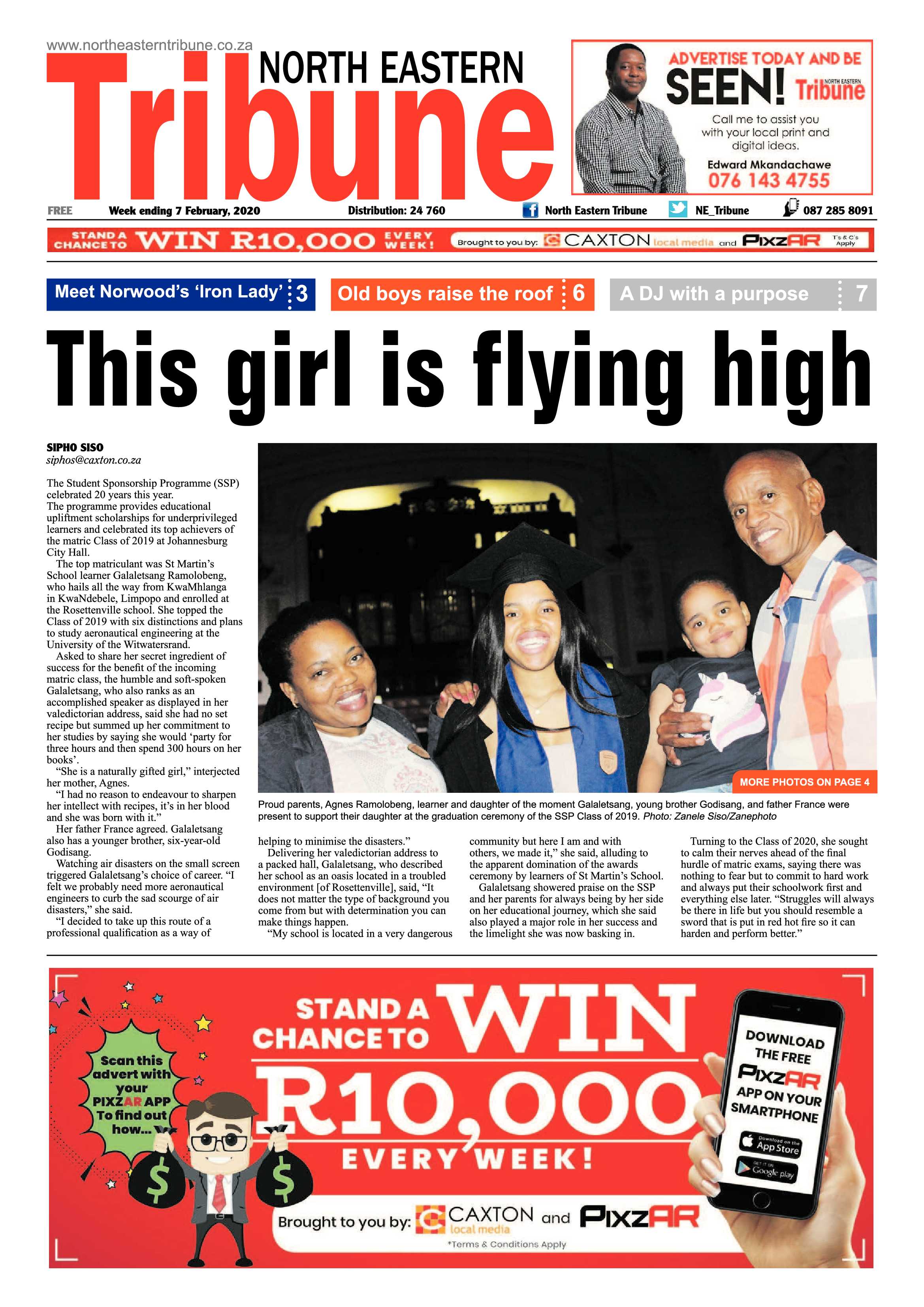 North Eastern Tribune  7 February 2020 page 1