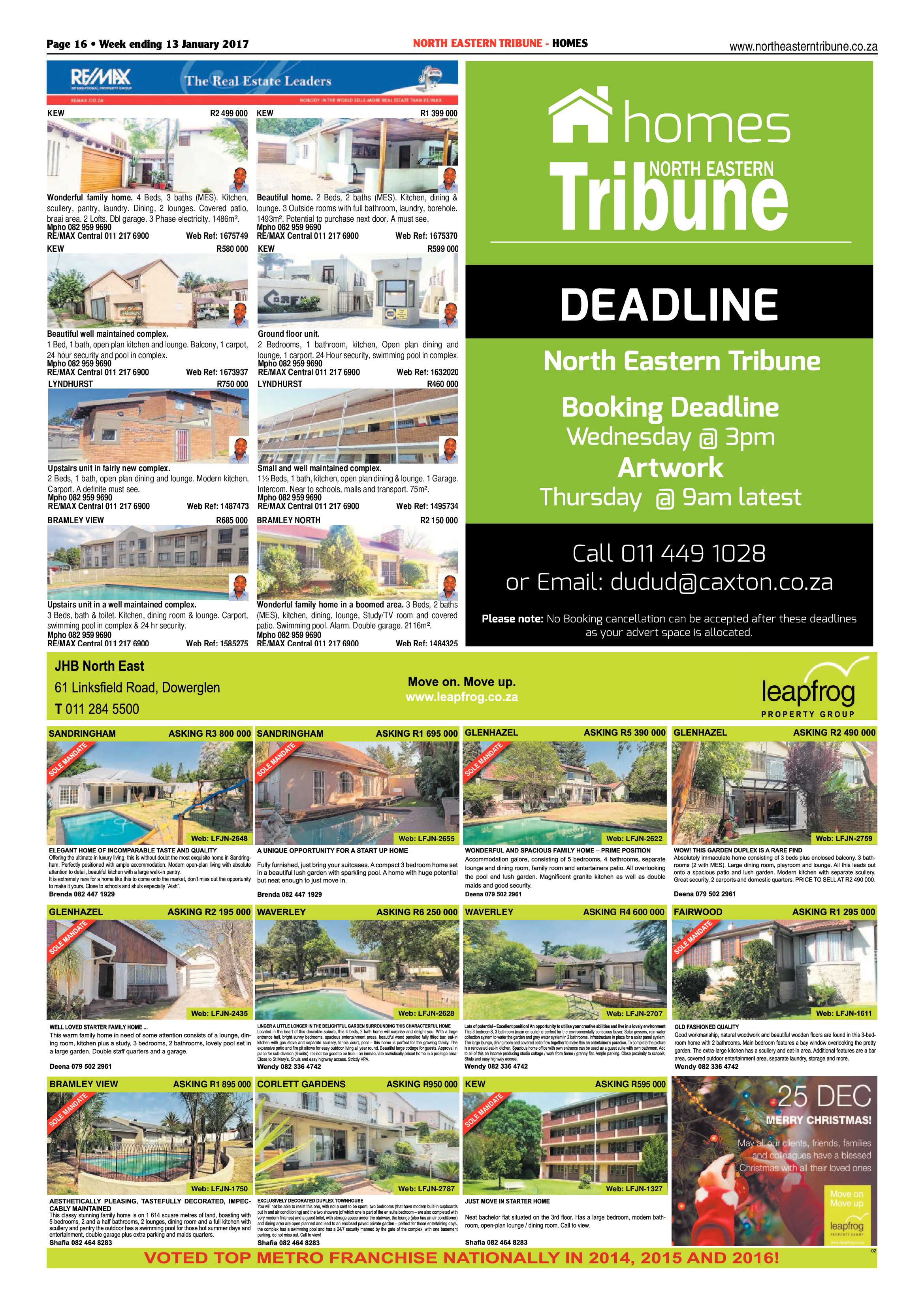 North Eastern Tribune 13 January 2017 page 16