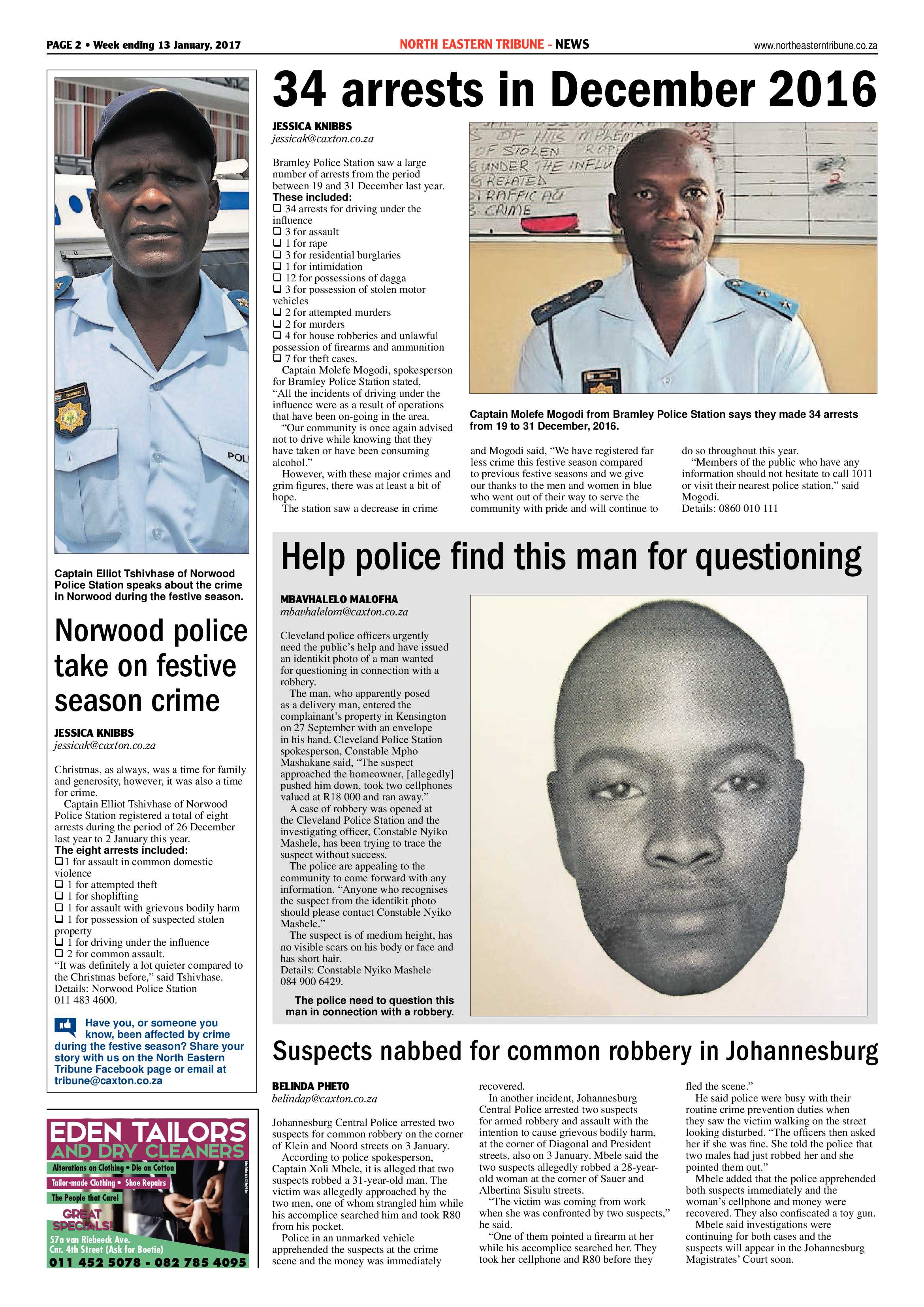 North Eastern Tribune 13 January 2017 page 2