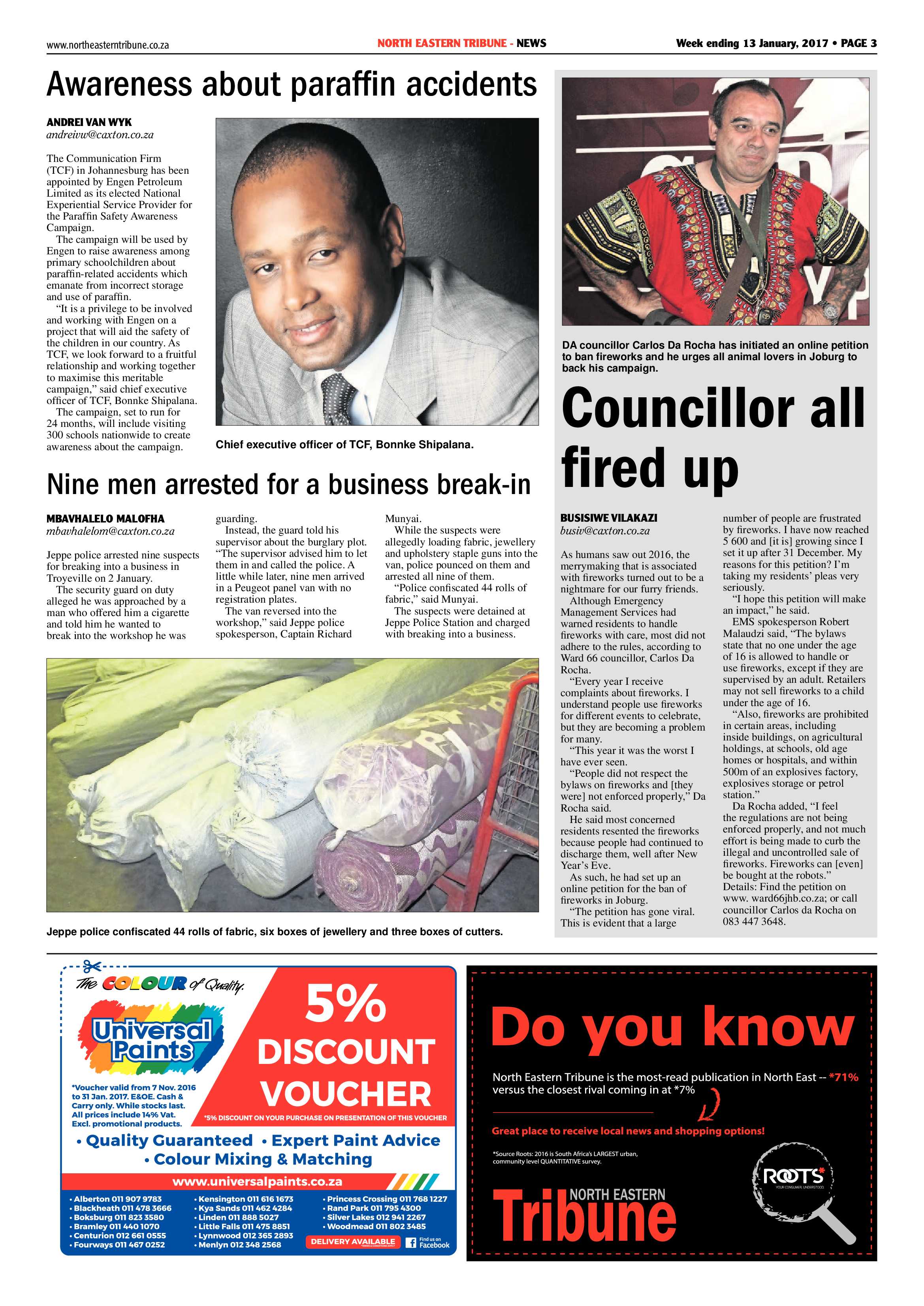 North Eastern Tribune 13 January 2017 page 3