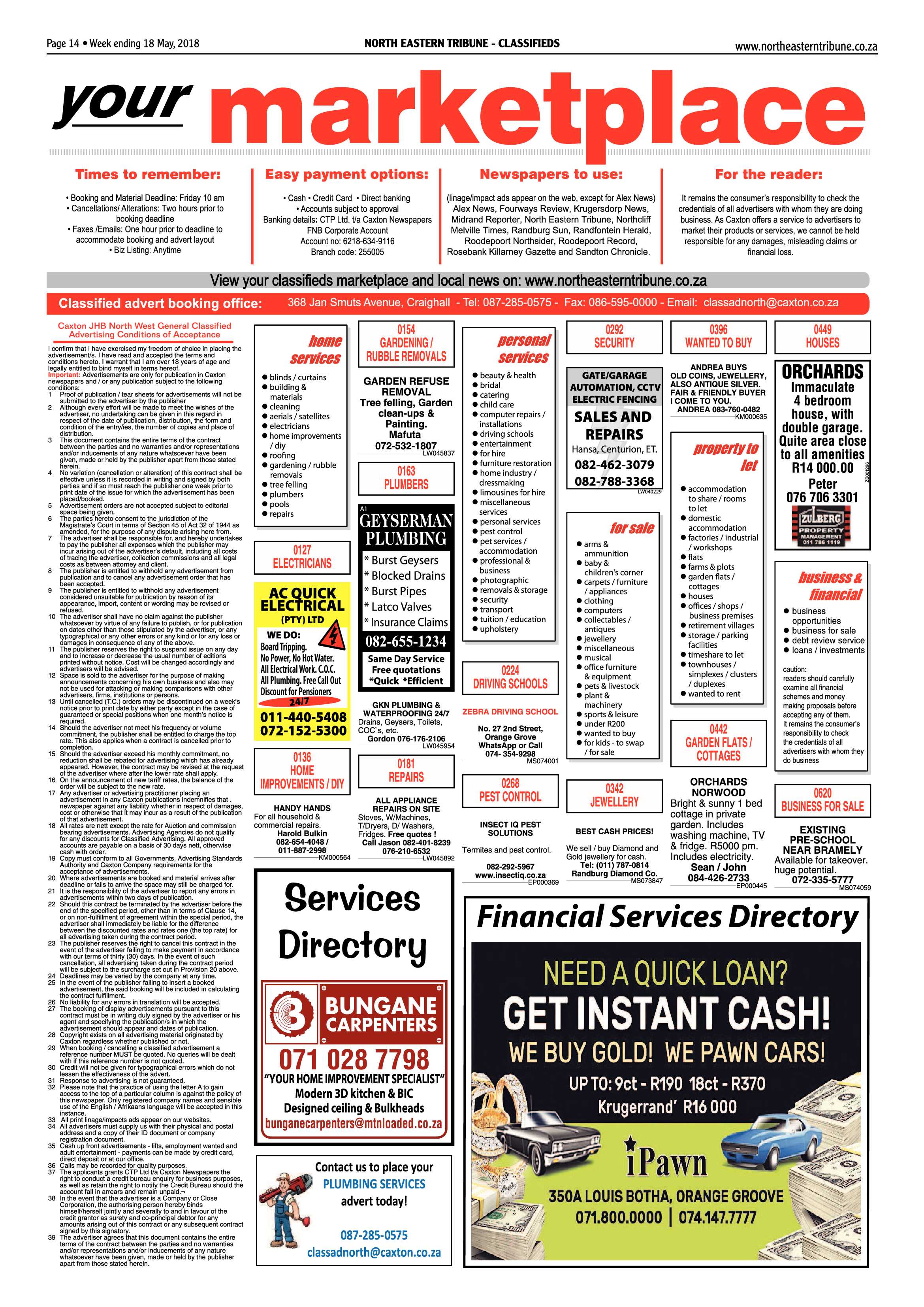 Northeastern Tribune 18 May 2018 page 14