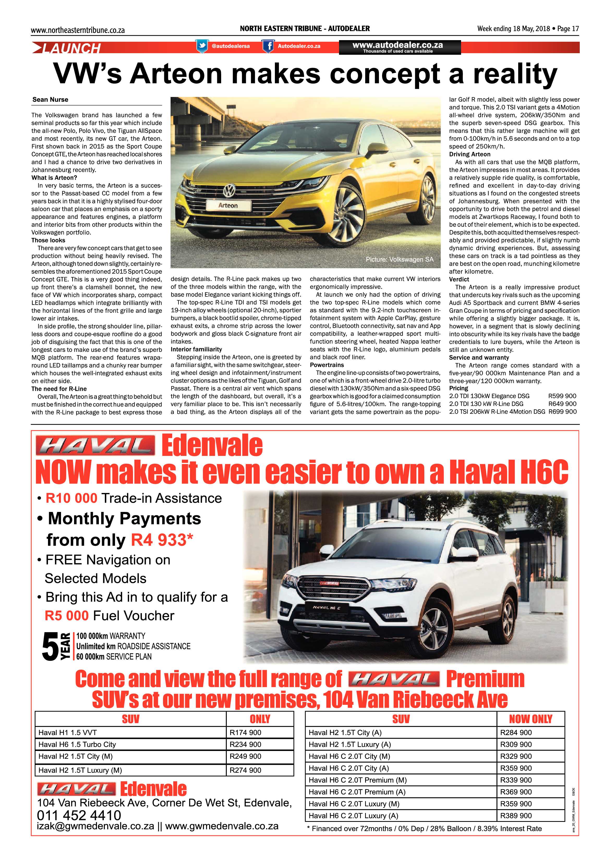 Northeastern Tribune 18 May 2018 page 17