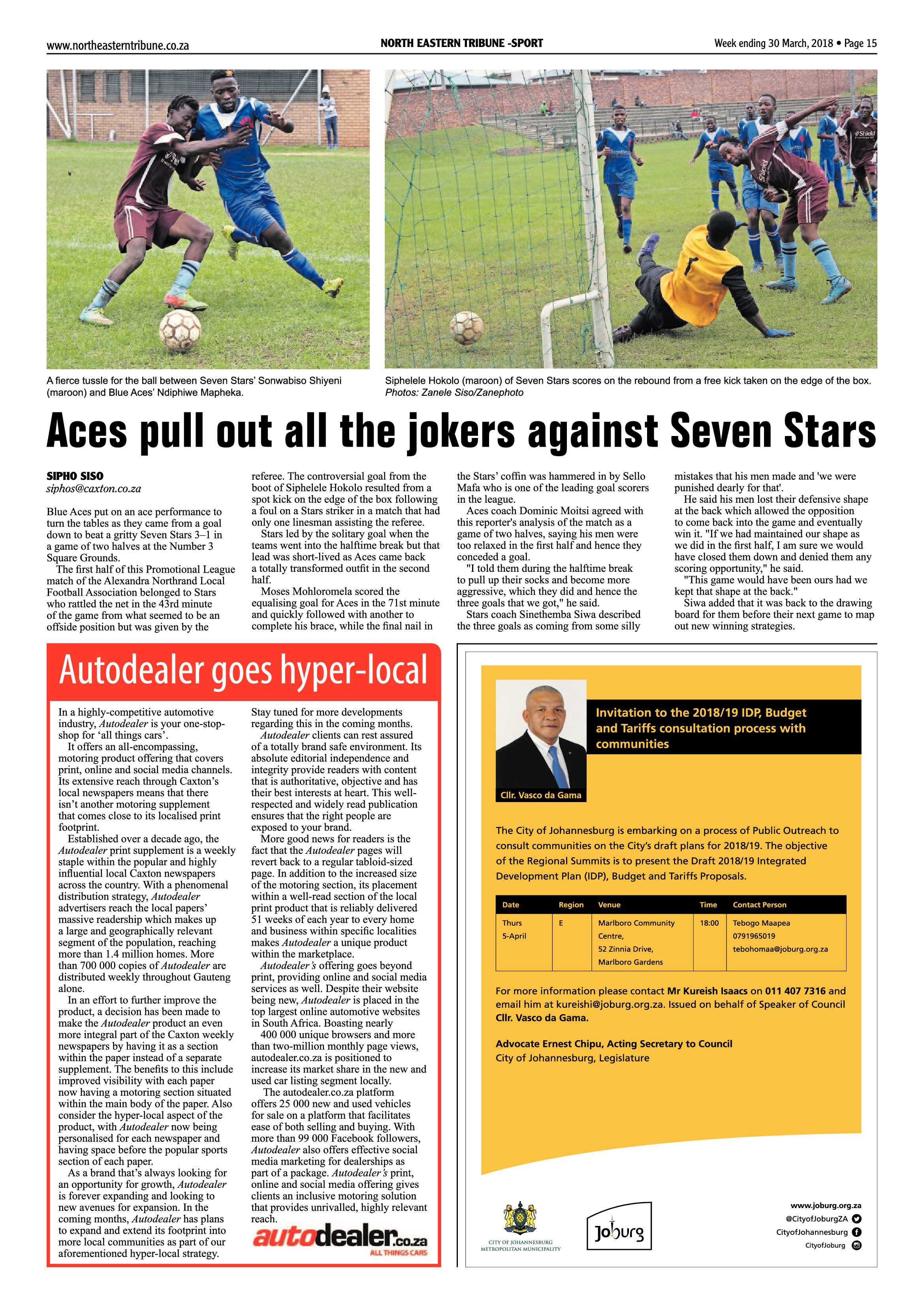North Eastern Tribune 30 March, 2018 page 15